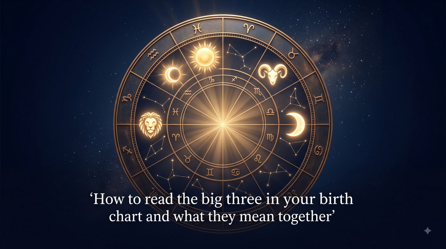 How to read the big three in your birth chart and what they mean together