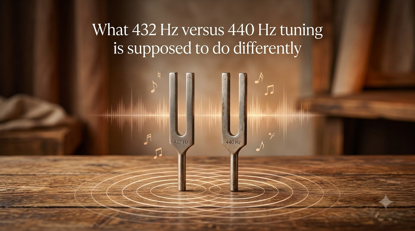 What 432 Hz versus 440 Hz tuning is supposed to do differently