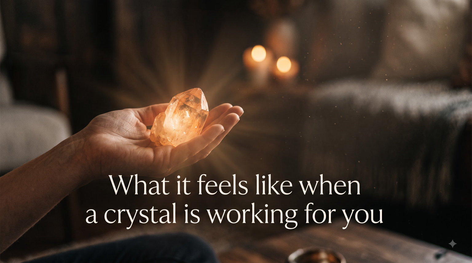 What it feels like when a crystal is working for you
