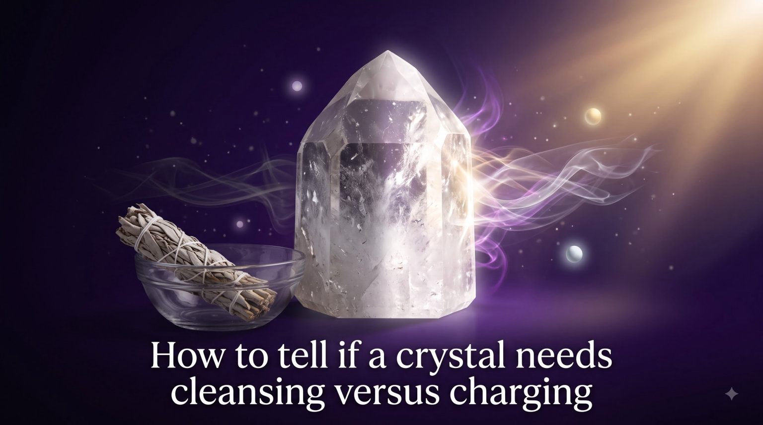 How to tell if a crystal needs cleansing versus charging