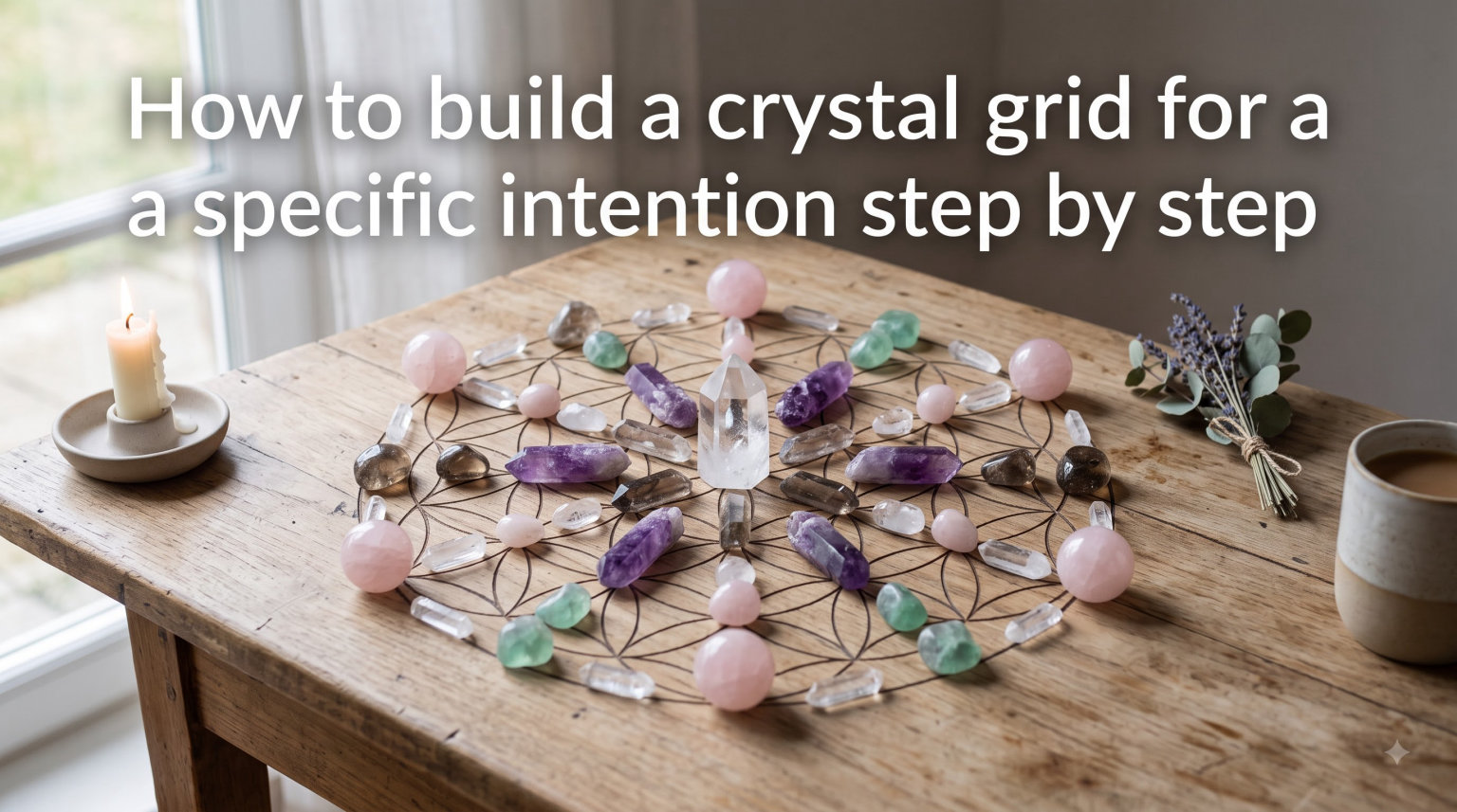How to build a crystal grid for a specific intention step by step