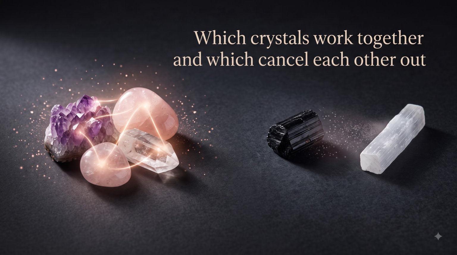 Which crystals work together and which cancel each other out