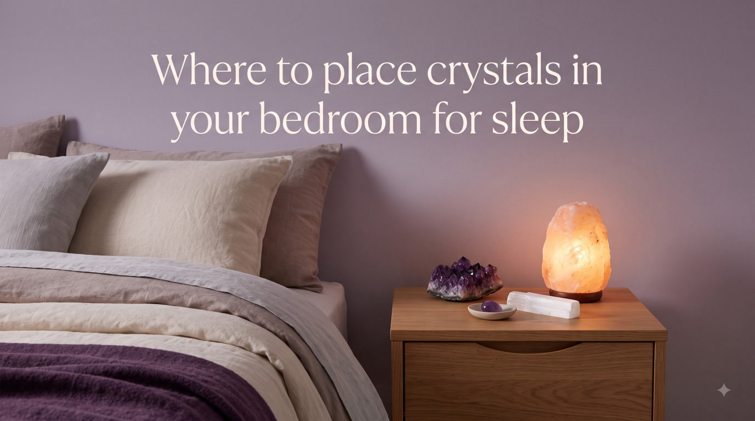 Where to place crystals in your bedroom for sleep