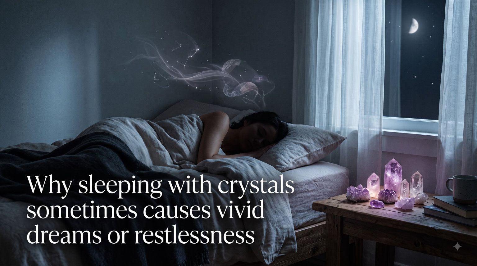 Why sleeping with crystals sometimes causes vivid dreams or restlessness
