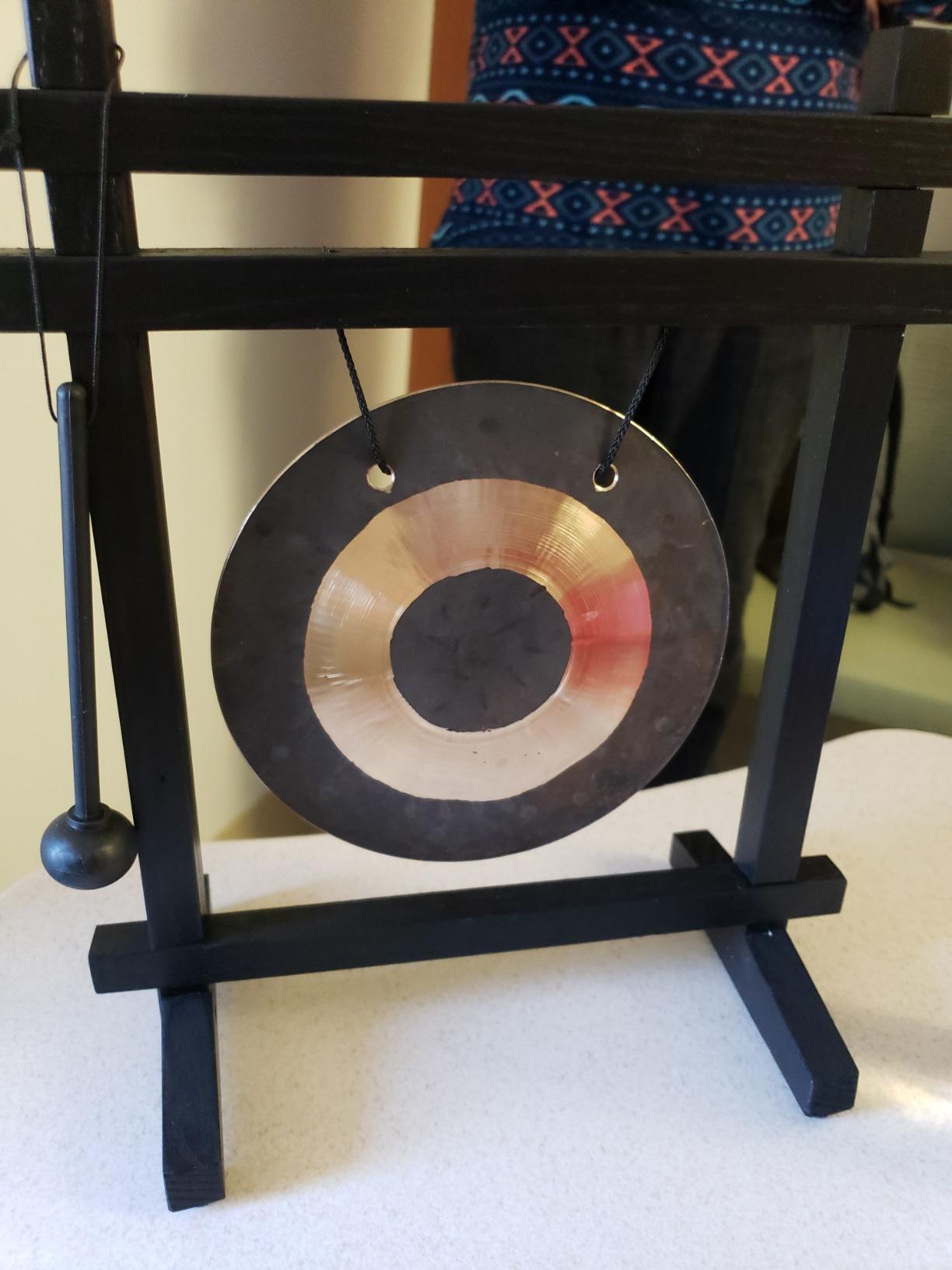Woodstock Wind Chimes Desk Gong, Brass Hand-Hammered Bronze, Medium 12 - Inch Tall, for Meditation, Yoga, Classrooms, Offices, Great for Awareness, Relaxation customer photo 2