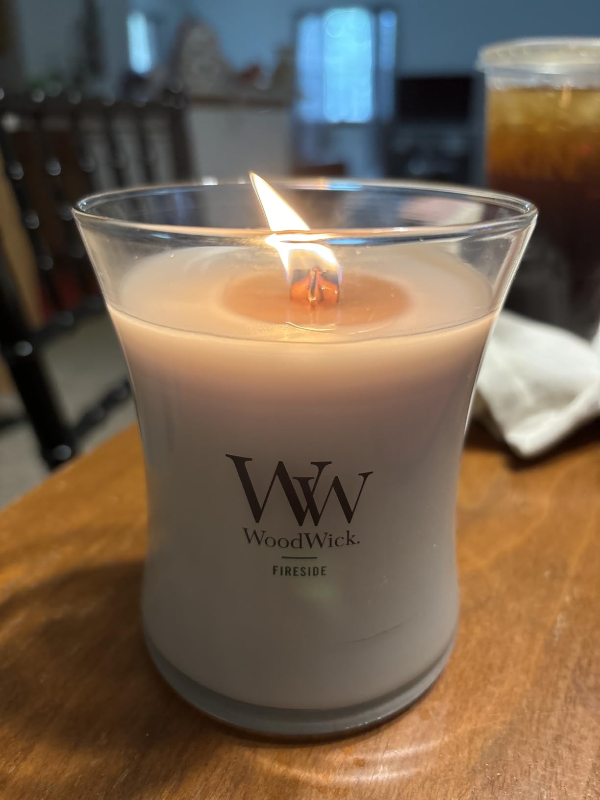 WoodWick Fireside Holiday Candle Gifts for Women and Men, 9.7 oz Medium Hourglass Candle with Crackling Wick customer photo 2