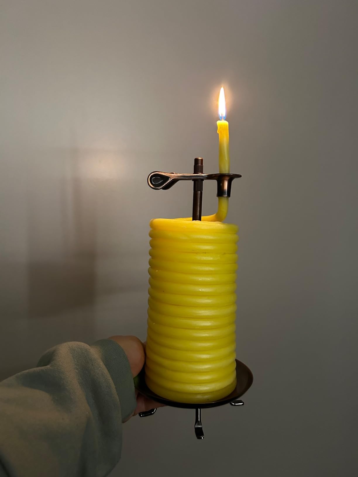 Candle by the Hour 80-Hour Vertical Candle, Eco-friendly Natural Beeswax with Cotton Wick customer photo 1