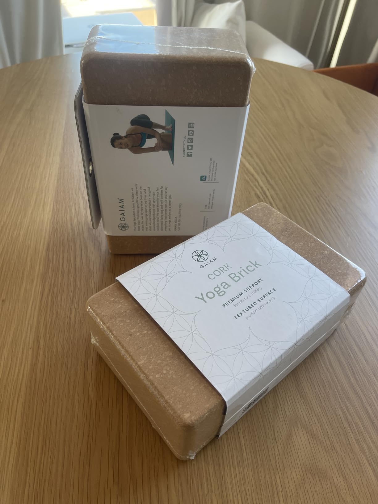 Gaiam Natural Cork Yoga Brick, Non-Slip Brick for Pilates & Balance | 100% natural cork with non-slip grip & rounded edges. Eco-friendly foam alternative for yoga, Pilates, balance & meditation. customer photo 1