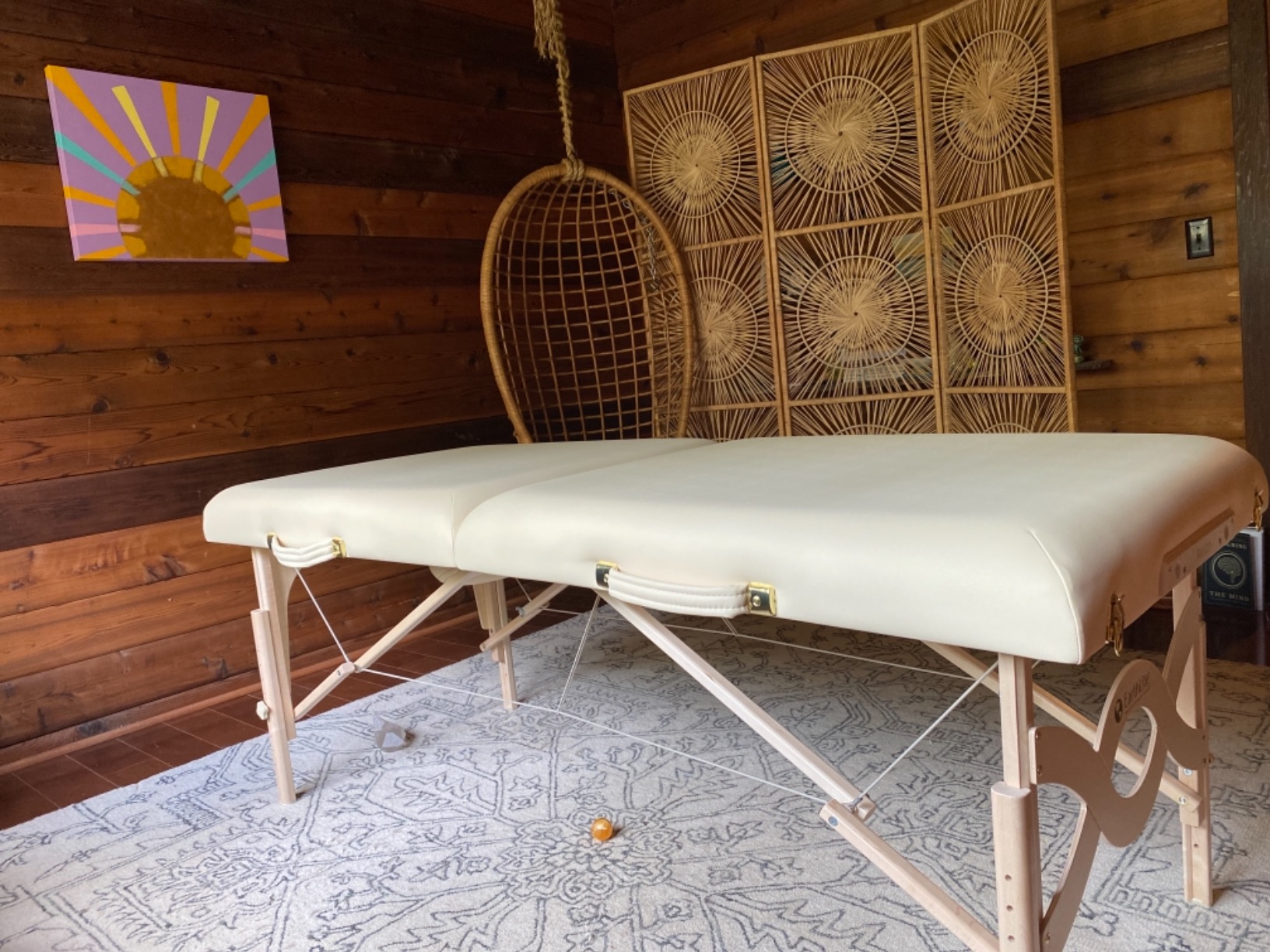 EARTHLITE Portable Massage Table Package AVALON - Reiki Endplate, Premium Flex-Rest Face Cradle & Strata Cushion, Carry Case (30
