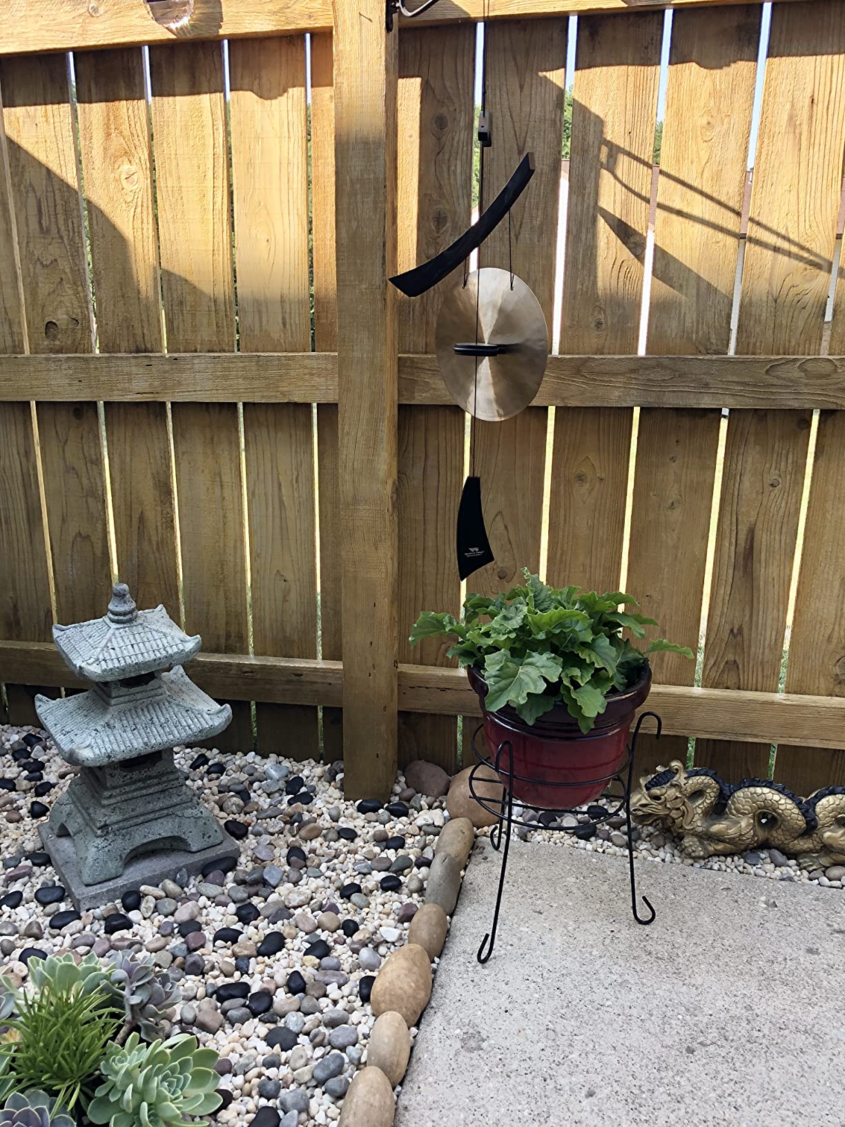 Woodstock Chimes Signature Collection, Emperor Gong, Small (23'') Natural, Wind Gongs for Outdoor, Patio, Home or Garden Decor (EGCS) customer photo 2