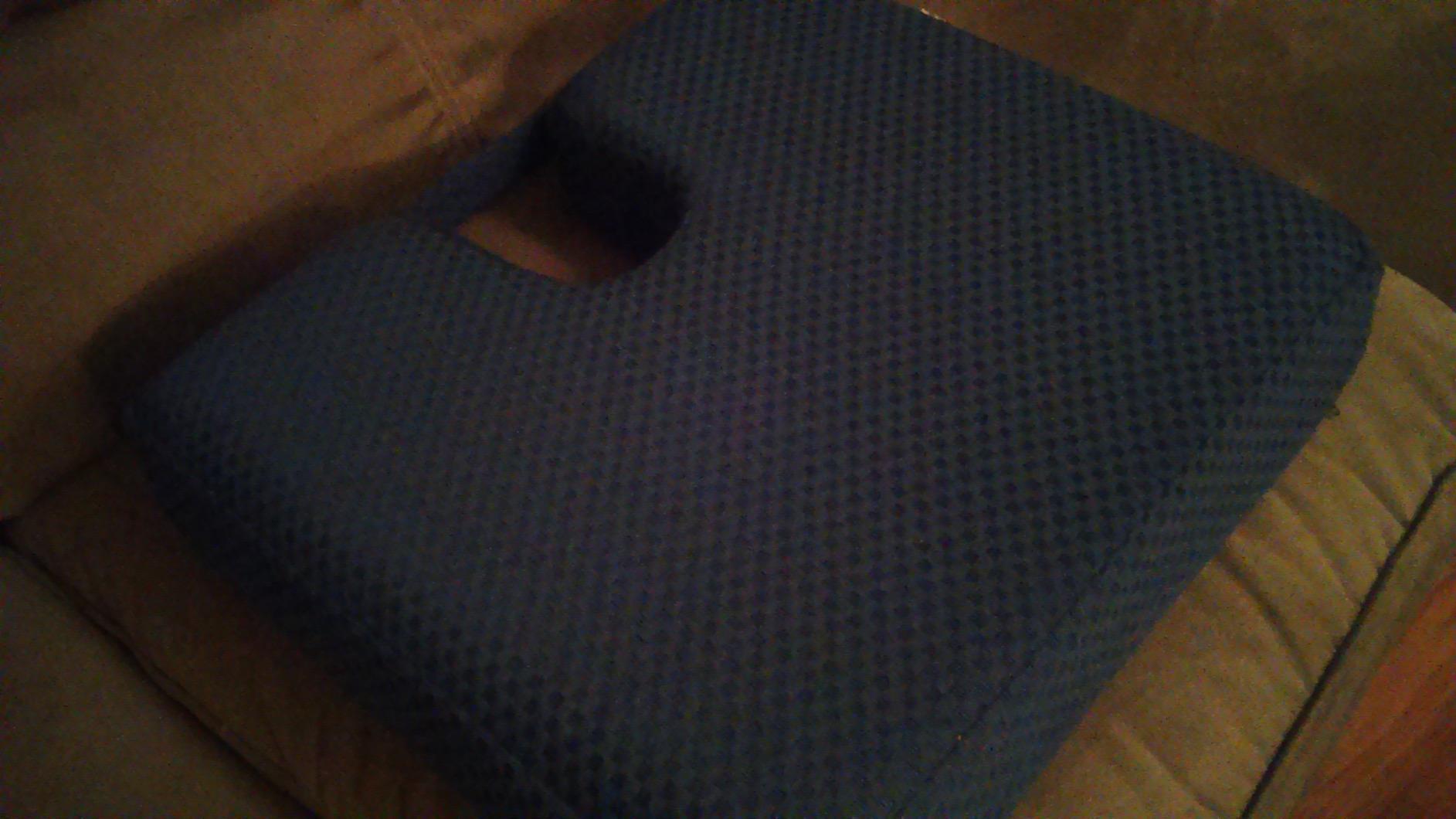 Carex Memory Foam Coccyx Seat Cushion - Tailbone Pain Relief Cushion - Sciatica Pillow for Sitting and Pain Relief customer photo 1