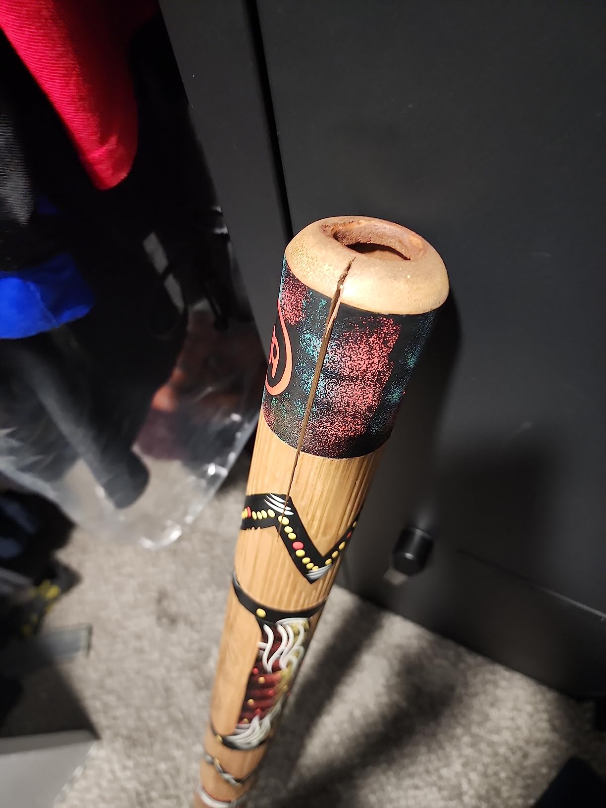 Didgeridoo, Bamboo, Black Design | Full-Size Australian Wind Instrument, For Meditation, Sound Healing, Musical Sound Effects, All Skill Levels customer photo 1