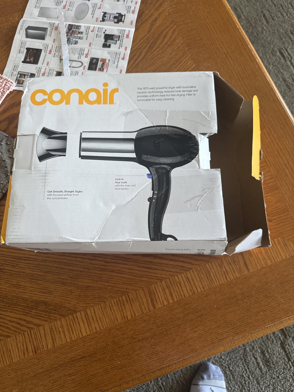Conair Ionic Hair Dryer with Concentrator Attachment, 1875W, Full Size customer photo 2