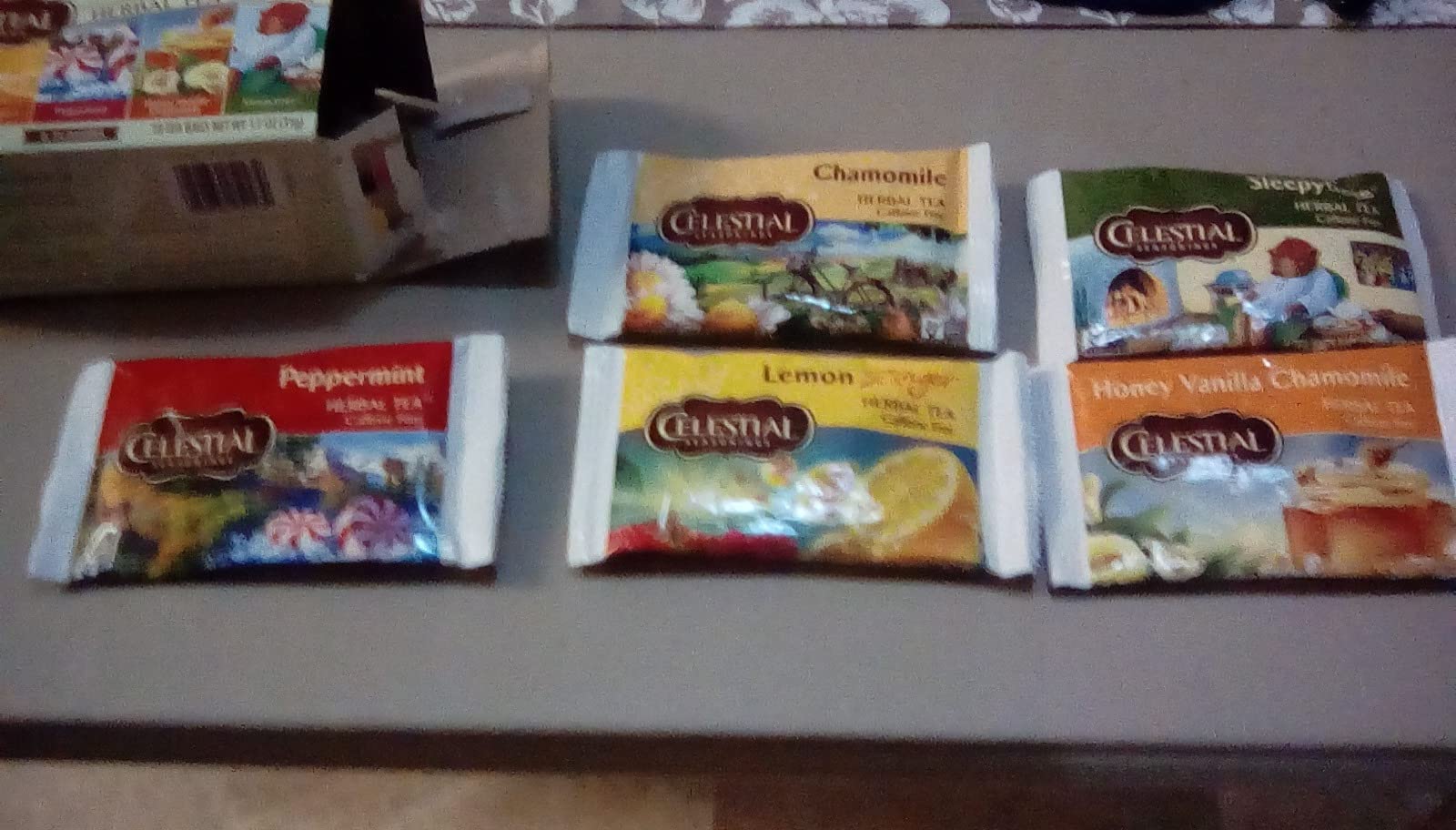 Celestial Seasonings Herbal Tea Sampler Variety Pack, Caffeine Free, 18 Tea Bags Box customer photo 1