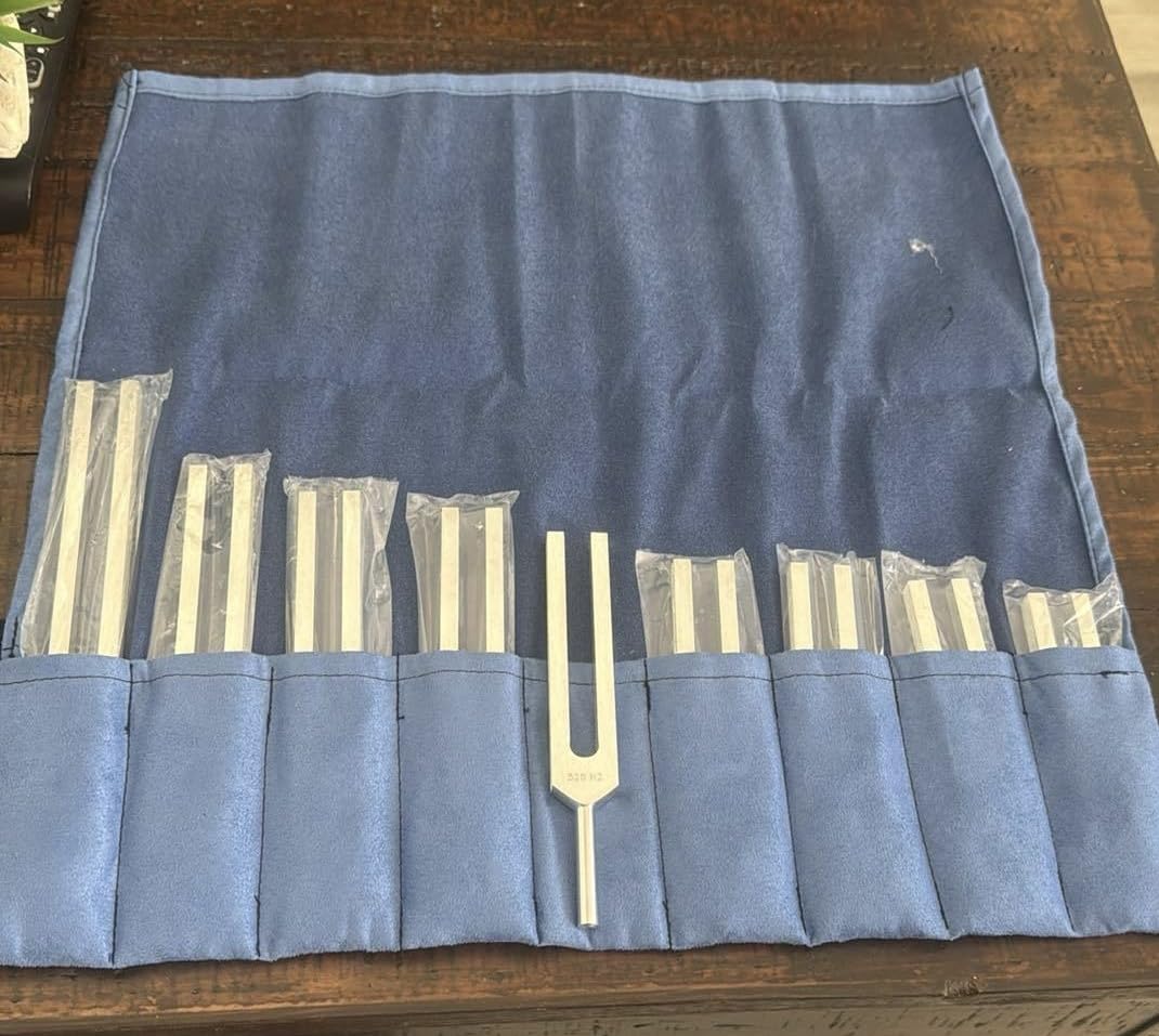 Solfeggio Tuning Forks for Healing Set - Made in the USA - Chakra Tuning Fork Set Includes 528 hz Tuning Fork - Sound Healing Instruments & Sound Therapy Instruments customer photo 1