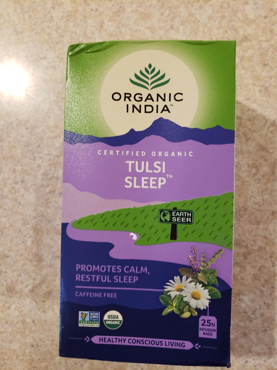 ORGANIC INDIA Tulsi Sleep Herbal Tea - Holy Basil, Ashwagandha, Chamomile, Night Time Tea for Bedtime customer photo 1