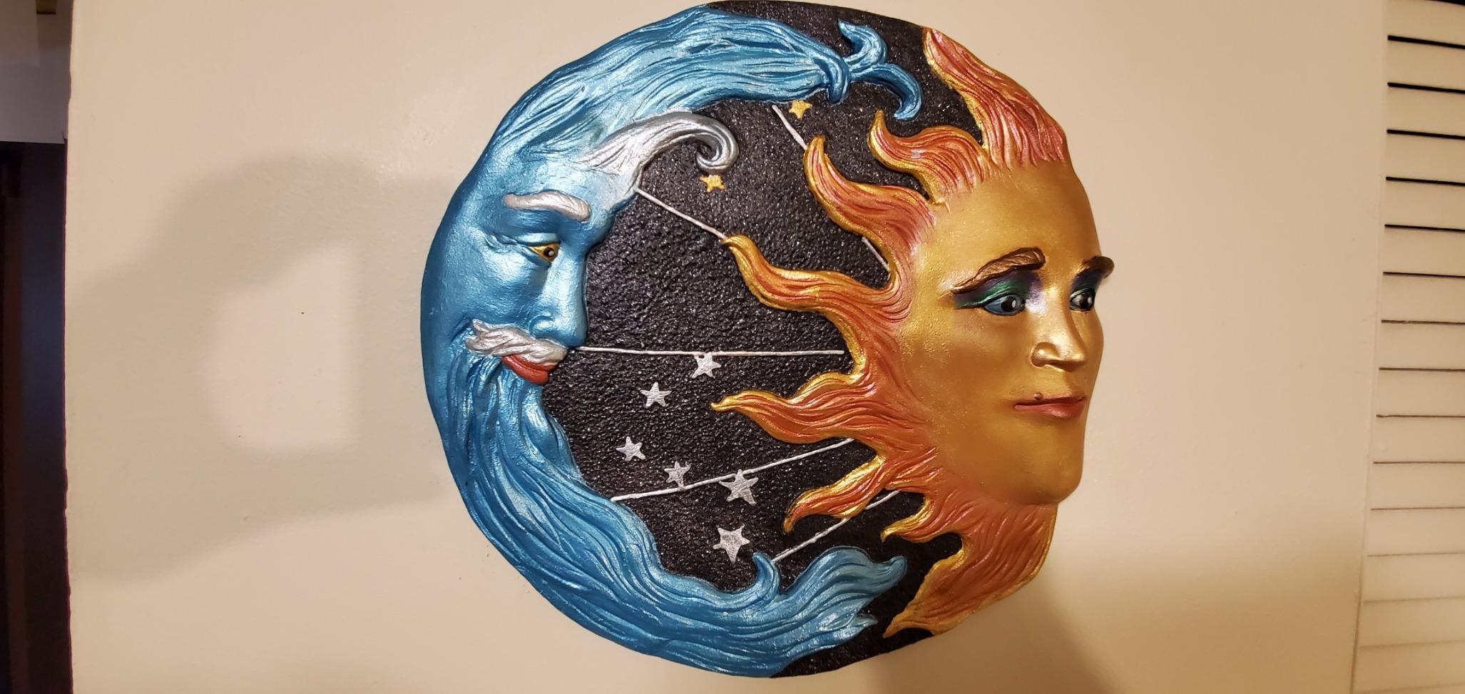Gifts & Decor Celestial Sun Moon Star Wall Plaque for Living Room customer photo 2