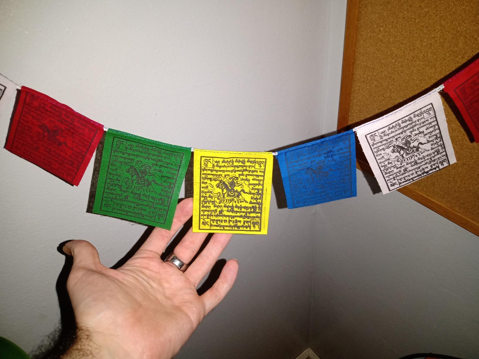 Mini Wind Horse Tibetan Prayer Flags From Nepal Set of 10 Flags customer photo 2