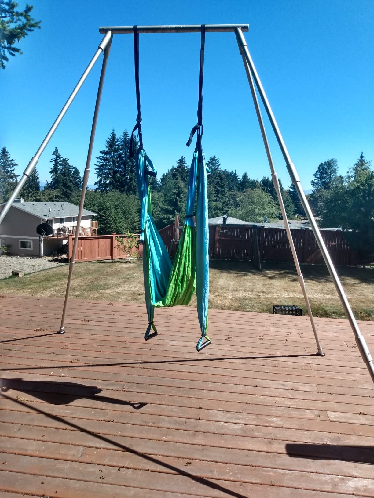 Yoga Trapeze Swing Set for Home & Outdoor | Easy Setup for Strength, Balance & Back Pain Relief | Adjustable Straps & 600lb Capacity, Includes Carrying Bag & Online Tutorials customer photo 1