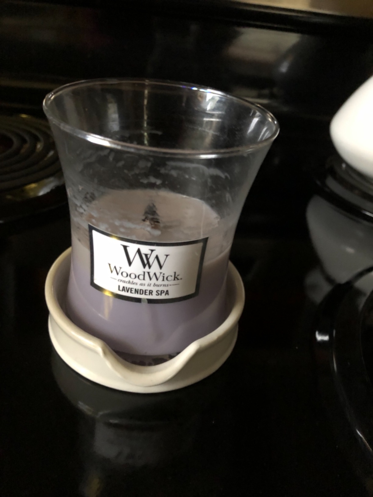 WoodWick Lavender Spa Gifts for Women and Men, 9.7 oz Medium Hourglass Candle with Crackling Wick customer photo 1