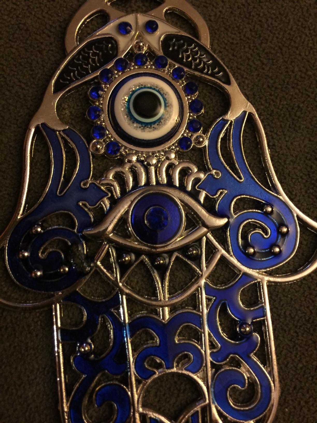 Betterdecor Blue Evil Eye Hamsa Hand Hanging Home Office Decoration-023 customer photo 2
