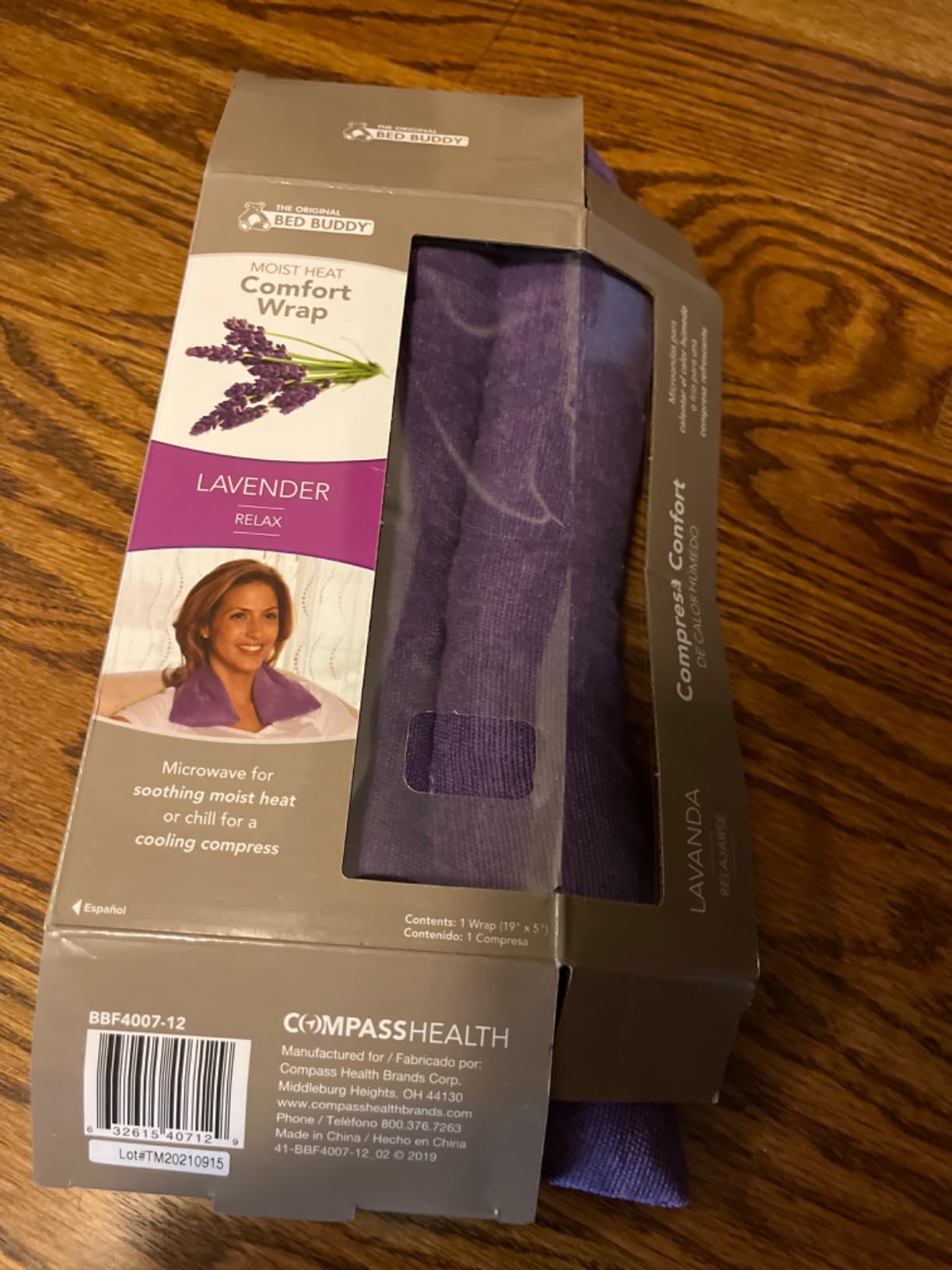 Bed Buddy Heated Aromatherapy Neck Wrap, Lavender Scented - Microwavable Hot & Cold Therapy for Sore Muscles, Stress Relief, and Relaxation - Soft Plush Fabric with Lavender customer photo 1