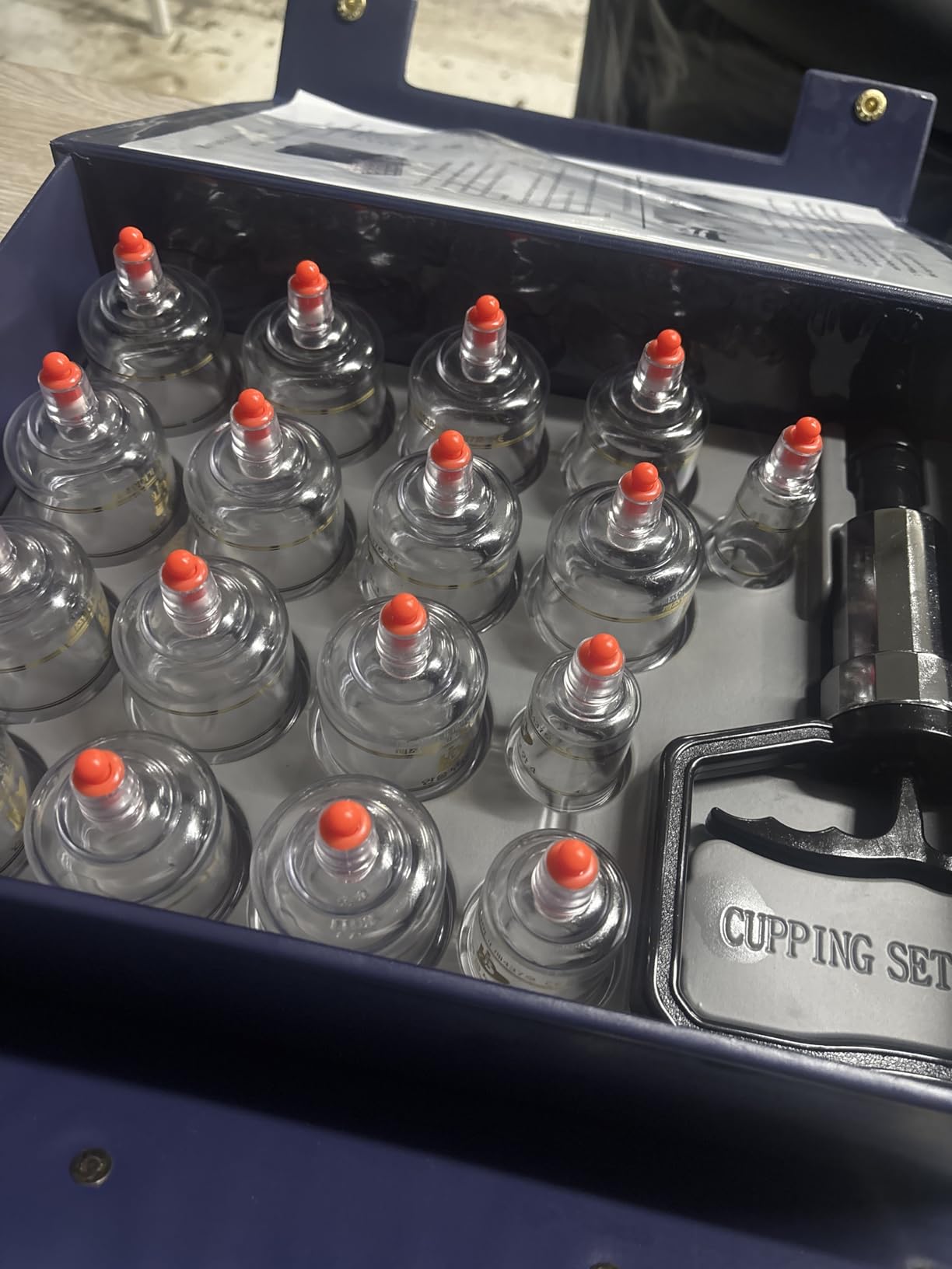 Hansol Cupping Therapy Equipment Set with Pumping Handle 17 Cups (Made in Korea) customer photo 2