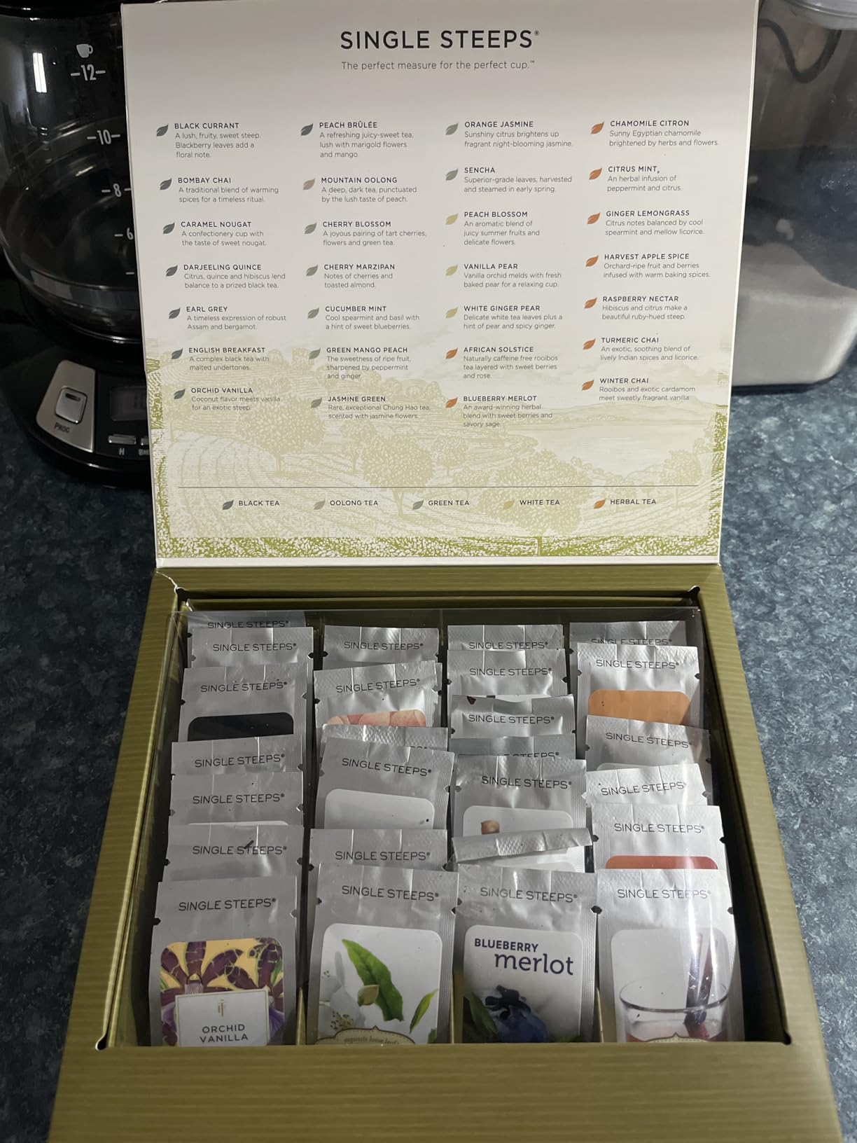 Tea Forte Single Steeps Loose Leaf Tea Sampler Tea Chest, Assorted Variety Tea Box, 28 Single Serve Pouches, Classic Tea customer photo 2