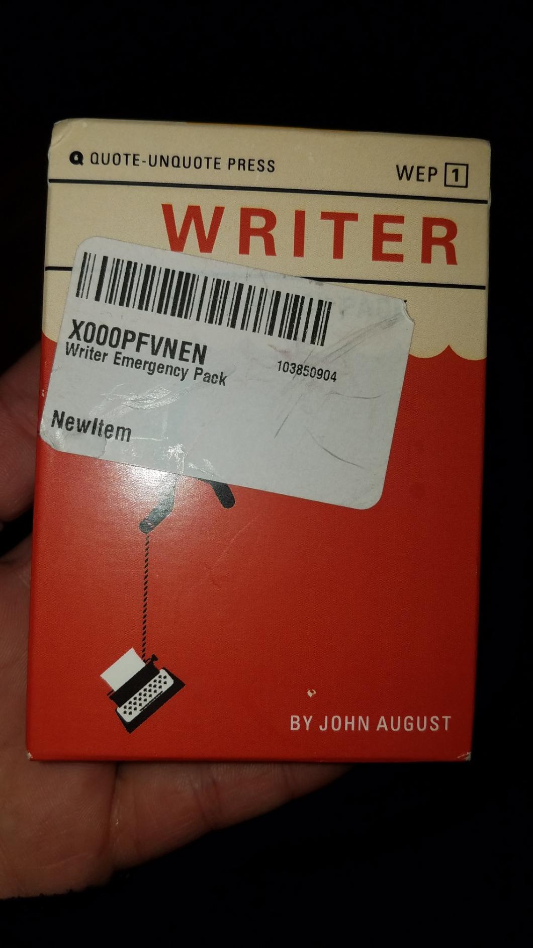 Writer Emergency Pack customer photo 2