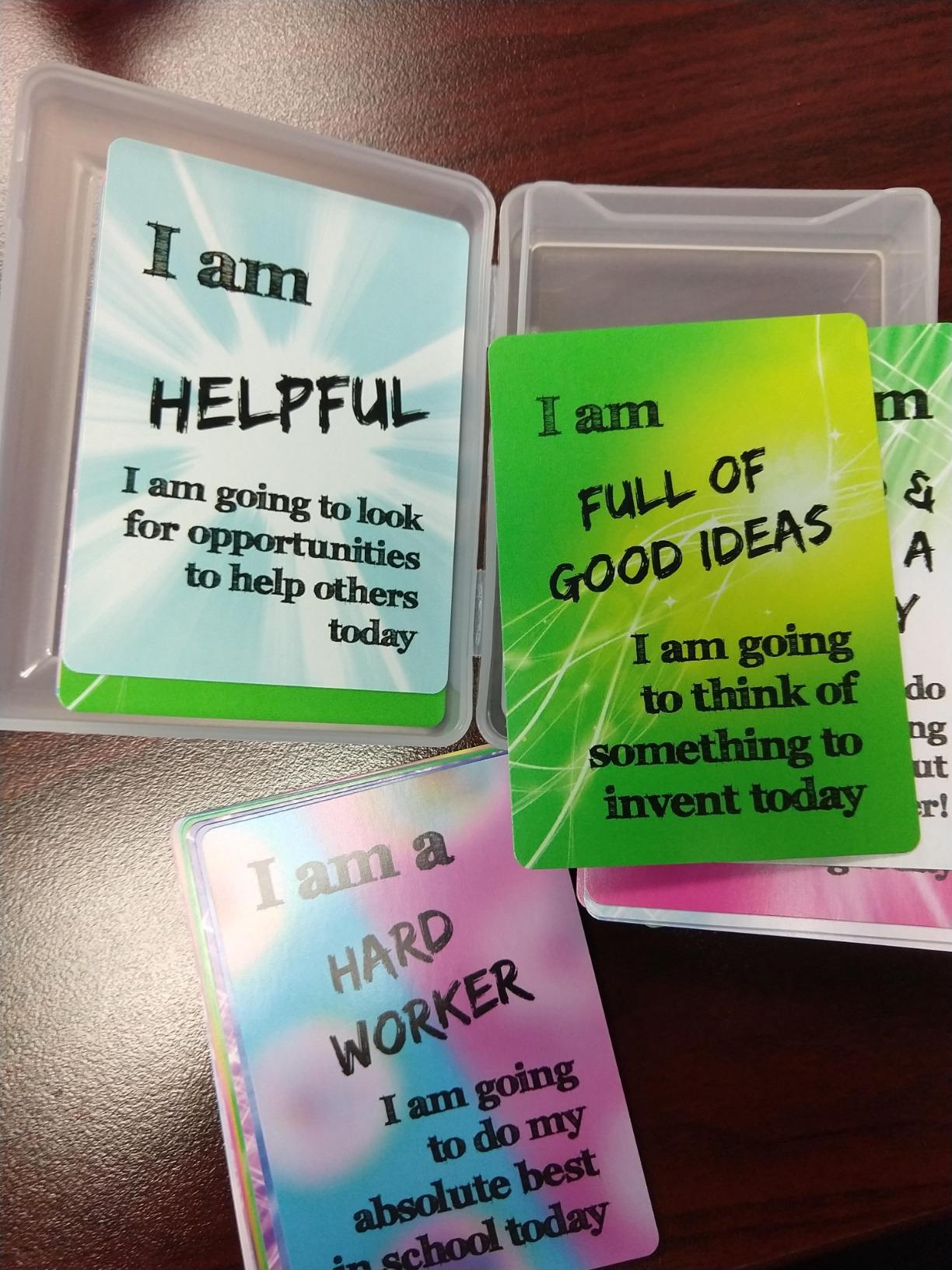 Daily Positive Affirmation Cards for Kids, Mindfulness Activities, Confidence Building, Growth Mindset, Positive Attitude, 54 Glossy cards in hard storage box customer photo 2