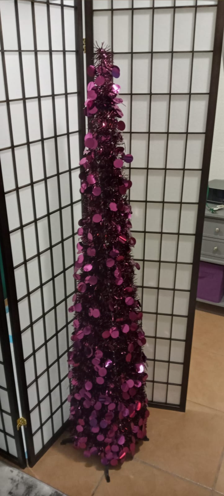 Legacy Decor 6-Panel Shoji Room Divider, Cherry, 105 in W x 71 in H customer photo 1