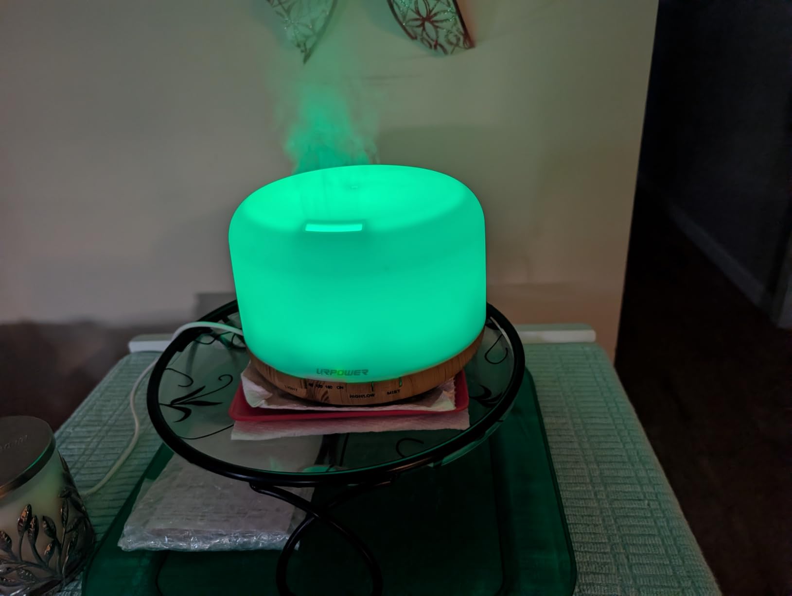 URPOWER 500ml Aromatherapy Essential Oil Diffuser Humidifier Room Decor Lighting with 4 Timer Settings, 7 LED Color Changing Lamp and Waterless Auto Shut-Off customer photo 1