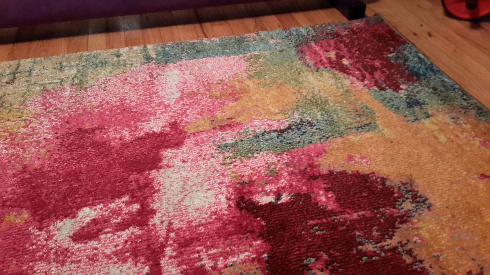 Unique Loom Estrella Collection Colorful, Abstract, Watercolor, Modern, Eclectic Area Rug (5' 0 x 8' 0 Rectangular, Multi/Beige) customer photo 2