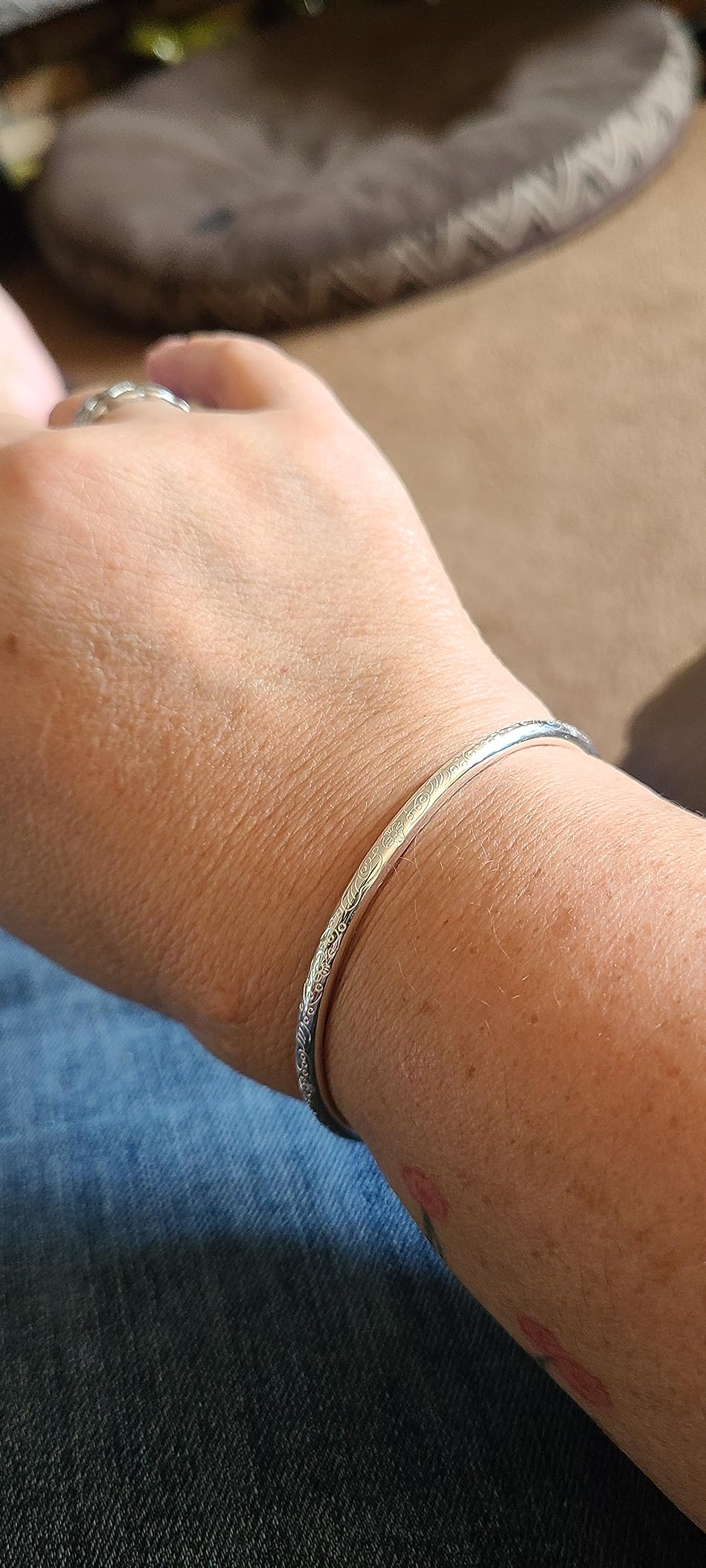 999 Solid Sterling Silver Bangle Cuff Bracelets for Women's | Sterling Silver Bracelet | Silver Jewelry customer photo 2