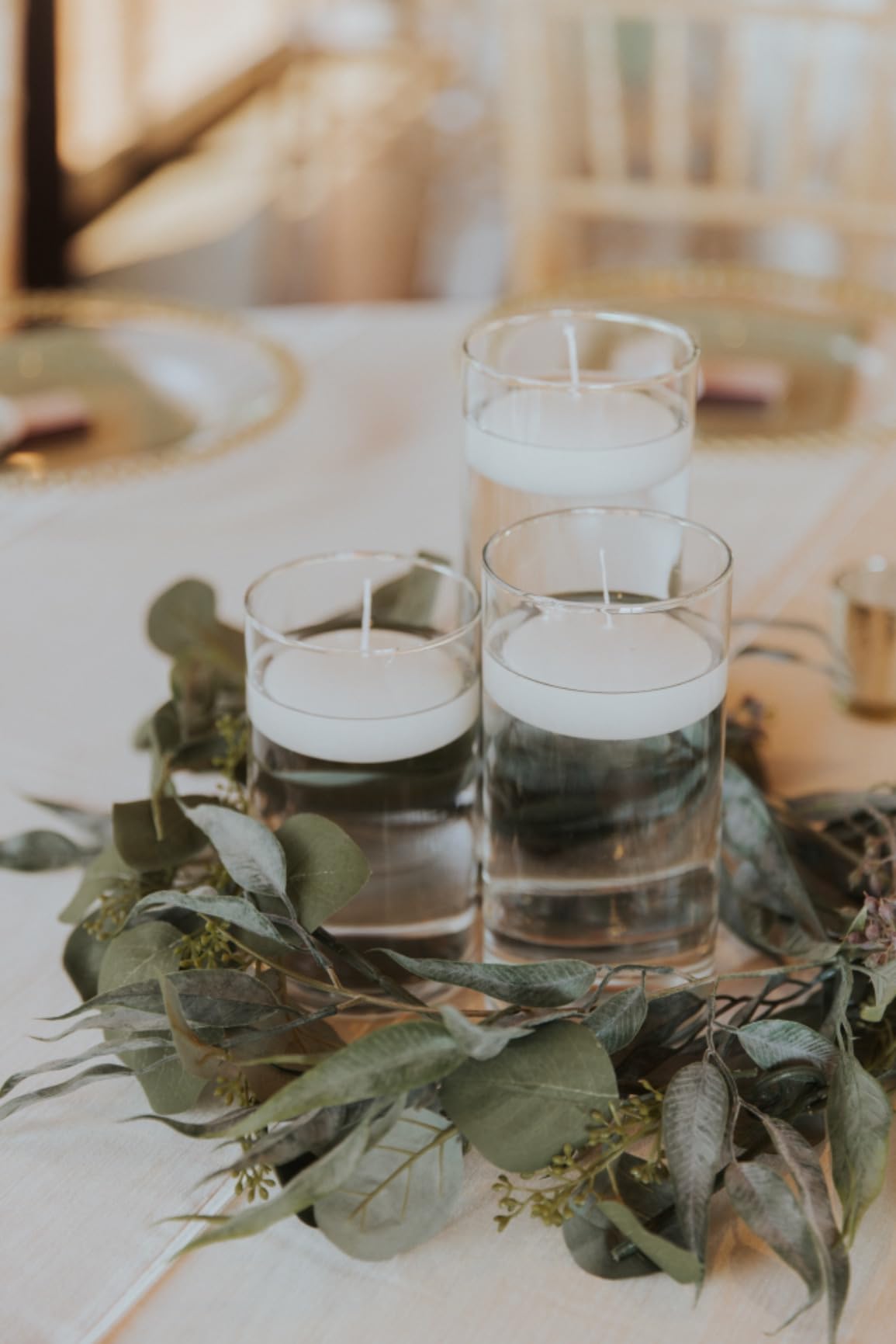 Royal Imports Floating Candles 3 inch White 36 Pack Unscented Wax Discs | Made in USA Long Burning Floating Candles for Centerpieces 8-10 Hour Burn Time, Weddings, Parties, Home Décor & Holidays customer photo 2