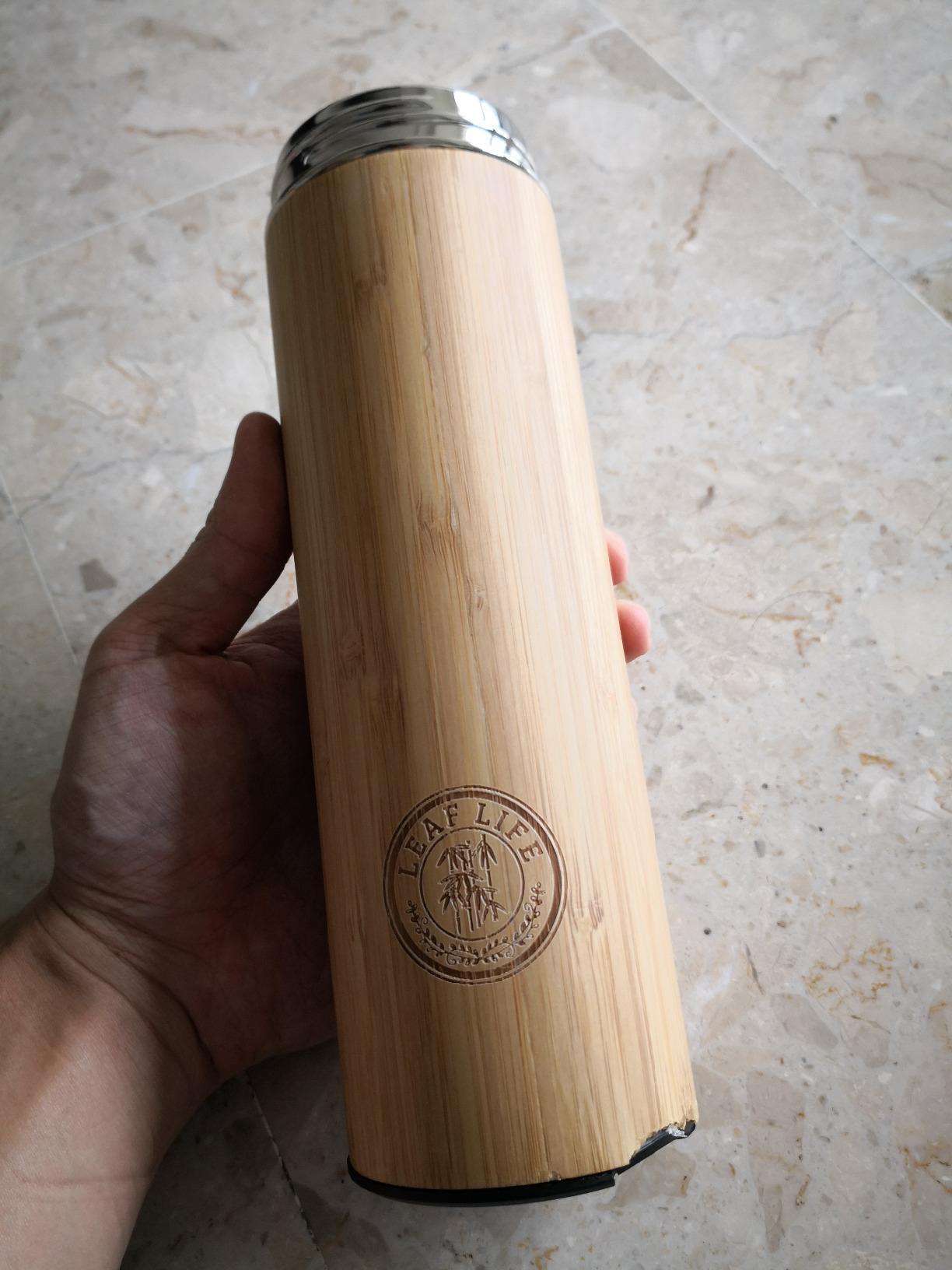 LeafLife Premium Bamboo Tea Bottle for Loose Tea - Tea Infuser Bottle - Tea Gifts - Insulated Water Bottle/Coffee Tumbler/Tea - Tea Gift Set, Tea Accessories - Tea Tumbler 17oz customer photo 1