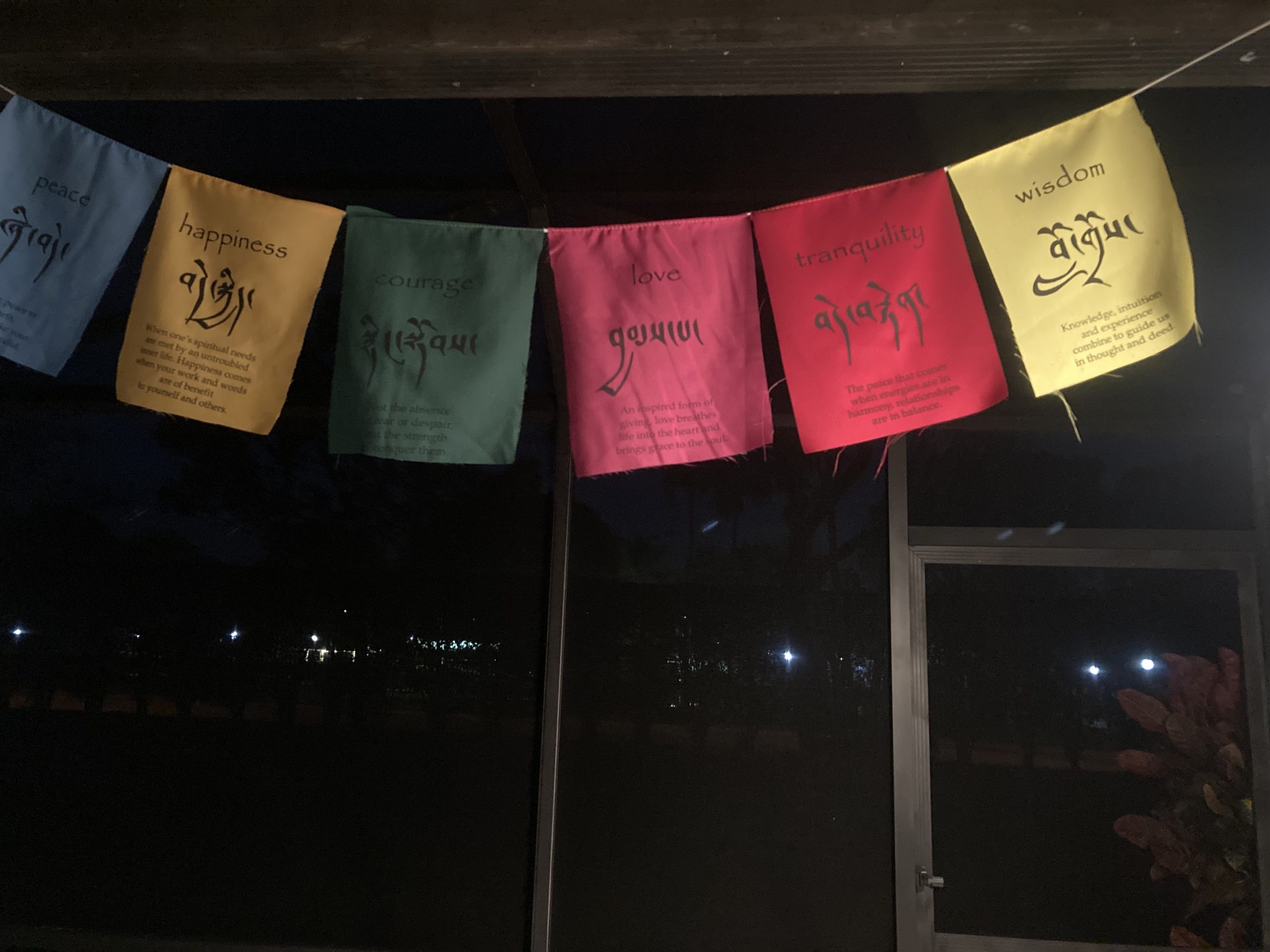 Tibetan Affirmation Prayer Flags Happiness Courage Love Tranquility Wisdom customer photo 2