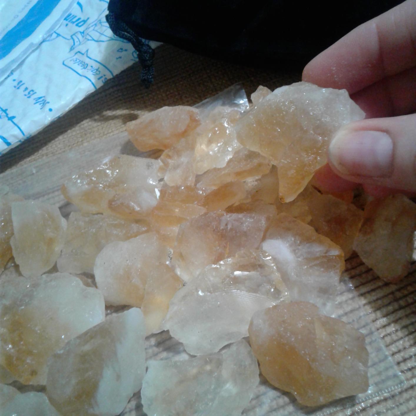 Rough Citrine Crystal Stone, Comes with Velvet Bag (1/2 Pound) customer photo 1