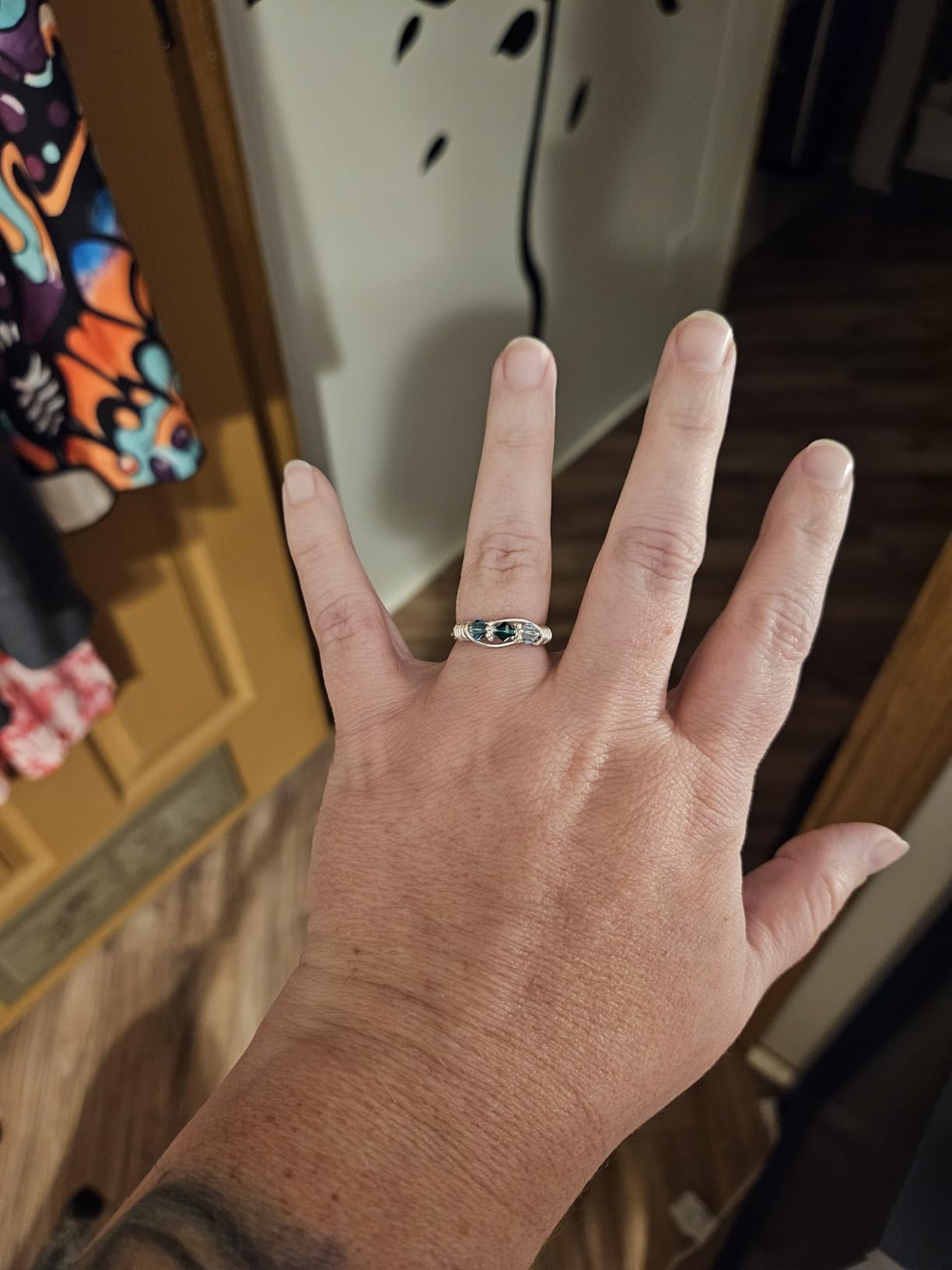 Mother's Birthstone Ring: Personalized Sterling Silver Mom's Multistone Family Ring customer photo 1