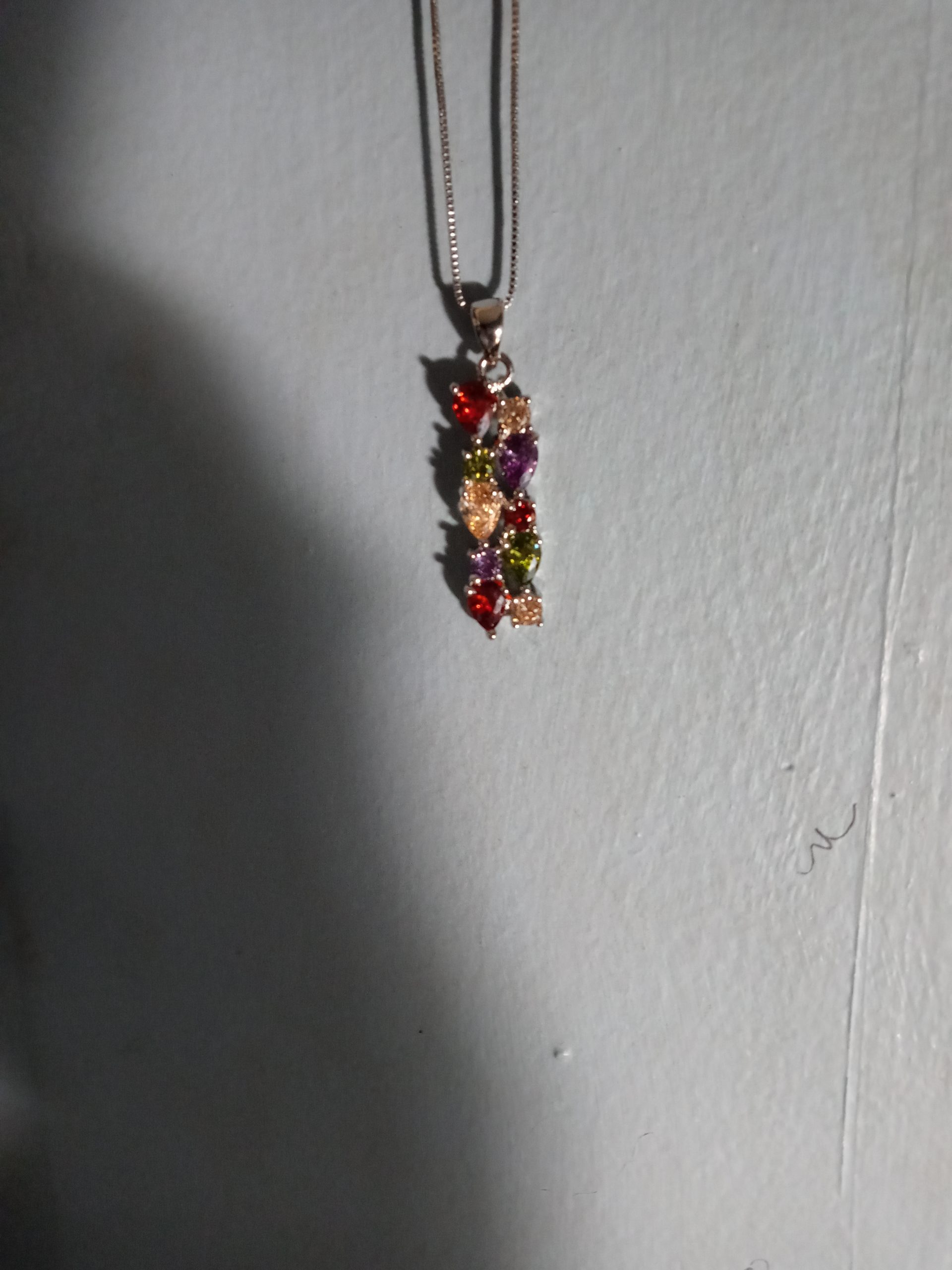 Pendant Necklace for Women, Multi Gemstones Sterling Silver Pendant Necklace with Amethyst Garnet Ruby Blue Sapphire Fashion Jewelry customer photo 1