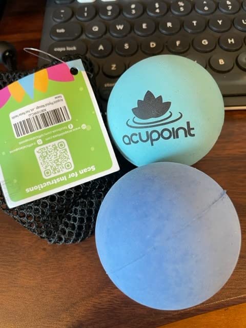 Acupoint Massage Therapy Ball Set of 2 - Myofascial Release, Trigger Point & Deep Tissue - Lacrosse Ball for Back, Neck, Foot and Plantar Fasciitis Relief customer photo 2