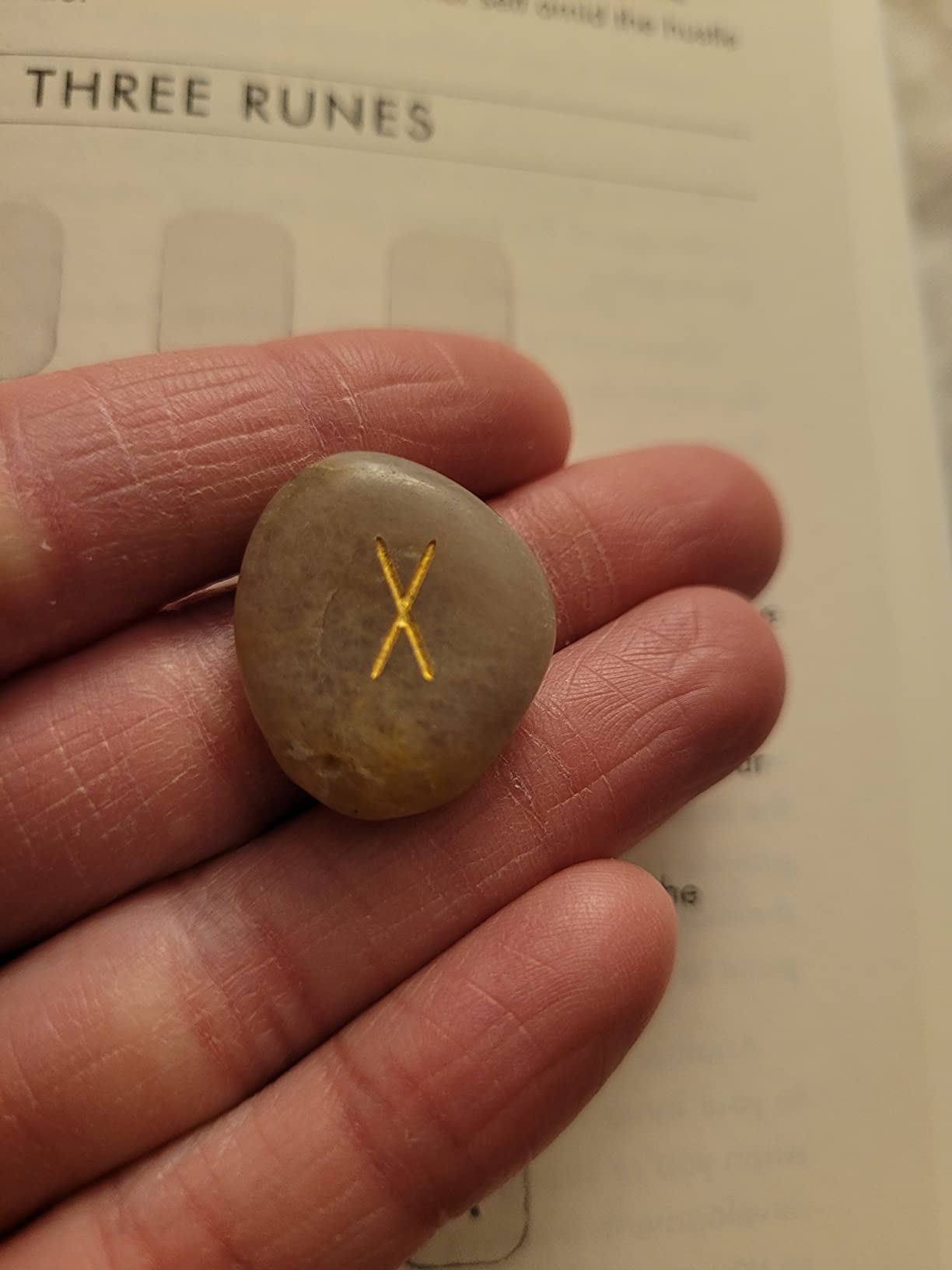 TGS Gems Rune Stones Set with Engraved Elder Futhark Alphabet and Velvet Pouch customer photo 2