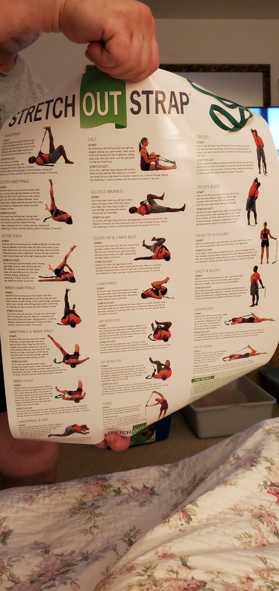 OPTP The Original Stretch Out Strap with Exercise Poster, USA Made Yoga Stretching Strap for Physical Therapy customer photo 2