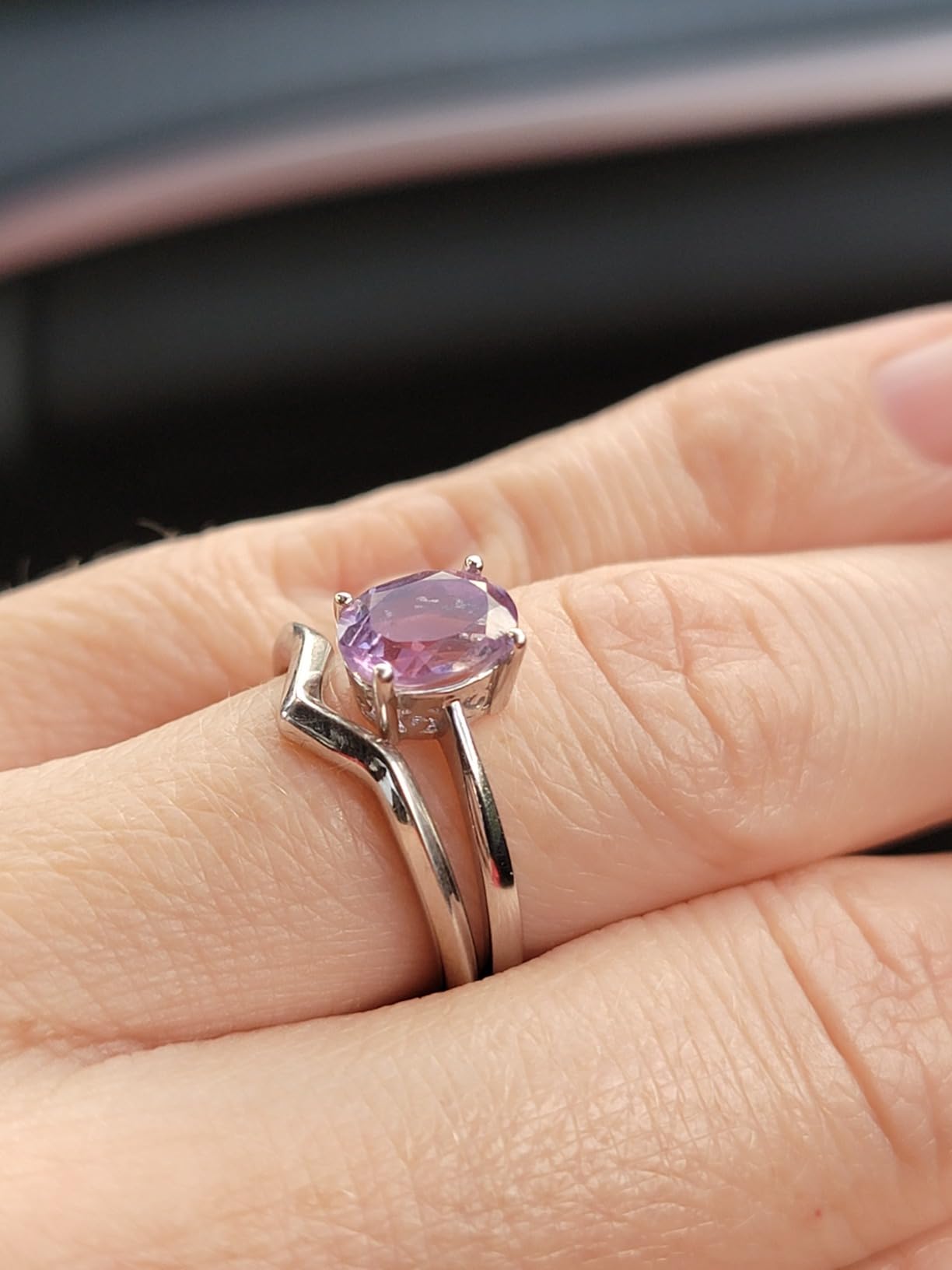 JewelryPalace Class Natural Gemstone Garnet Peridot Amethyst Citrine Blue Topaz Birthstone Solitaire Engagement Rings for Women customer photo 1