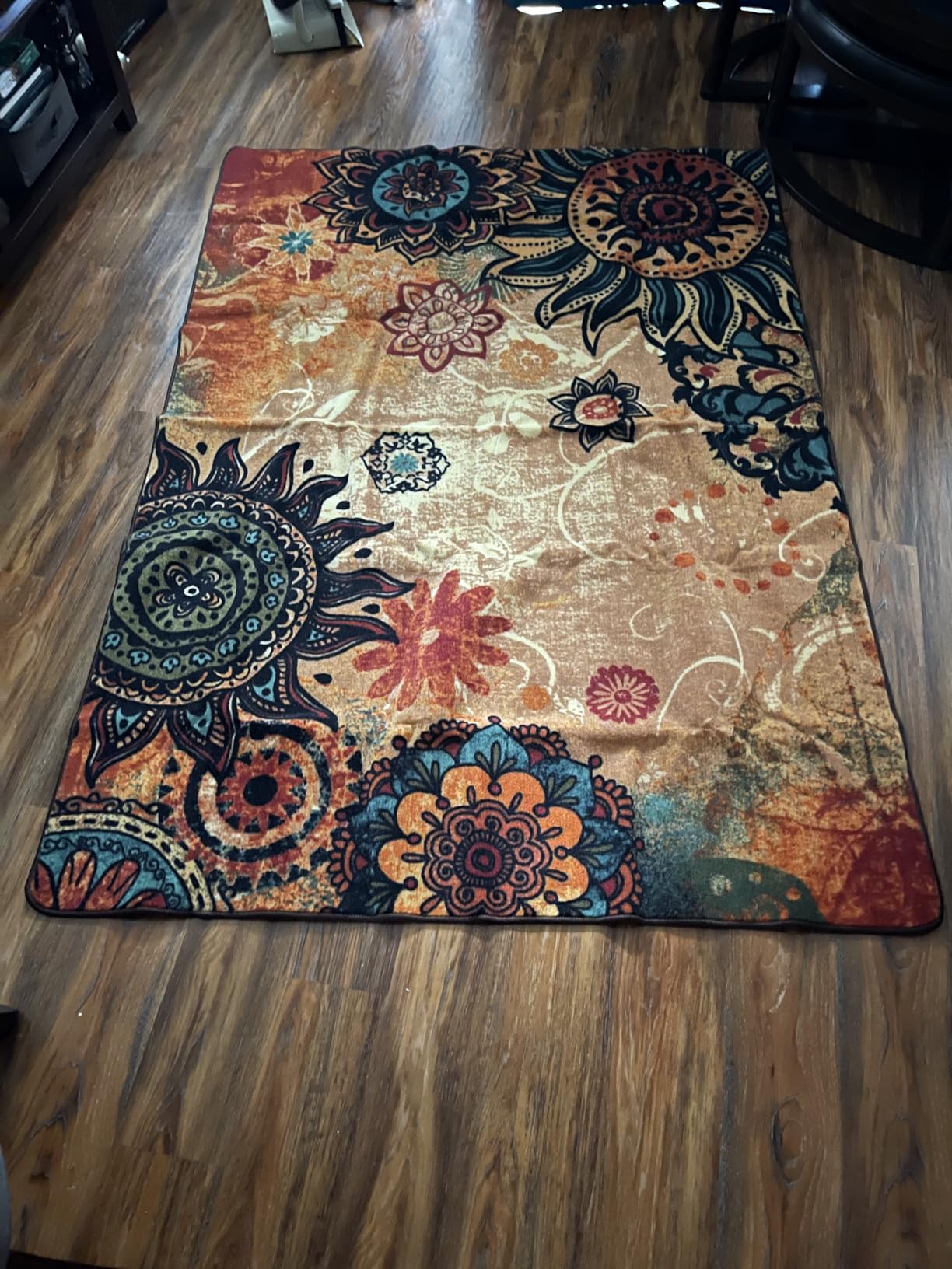 Contemporary Boho Retro Style Abstract Living Room Floor Carpets,Non-Skid Indoor Large Area Rugs,52