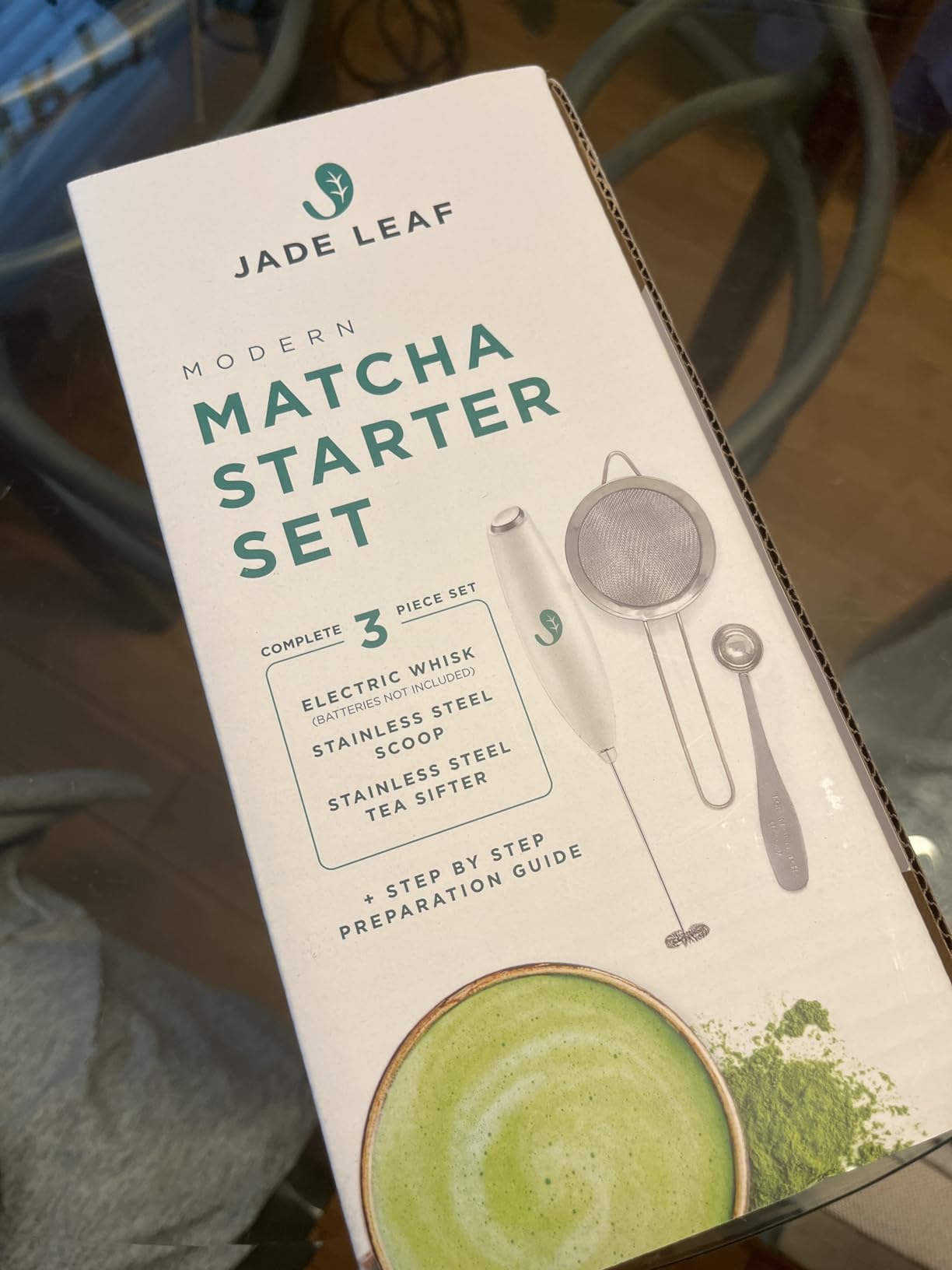Jade Leaf Matcha - Traditional Starter Set - Japanese Matcha Gift Set Includes: Bamboo Whisk (Chasen), Scoop (Chashaku), Stainless Steel Sifter, Fully Printed Handbook customer photo 1