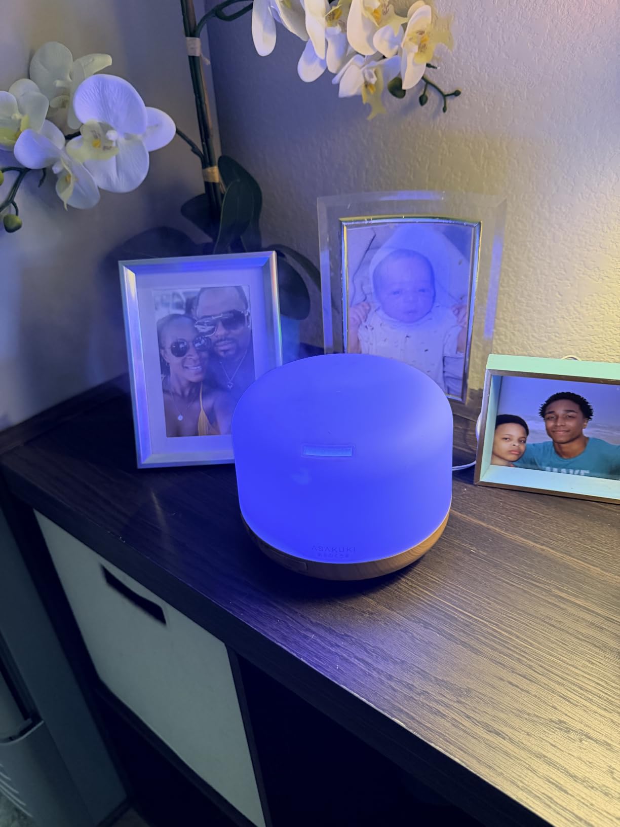 ASAKUKI Essential Oil Diffuser for Home, 500ML Aromatherapy Humidifier with Remote Control, 7 Color LED Lights, Quiet Cool Mist Diffuser for Bedroom, Living Room, Office (Yellow) customer photo 1