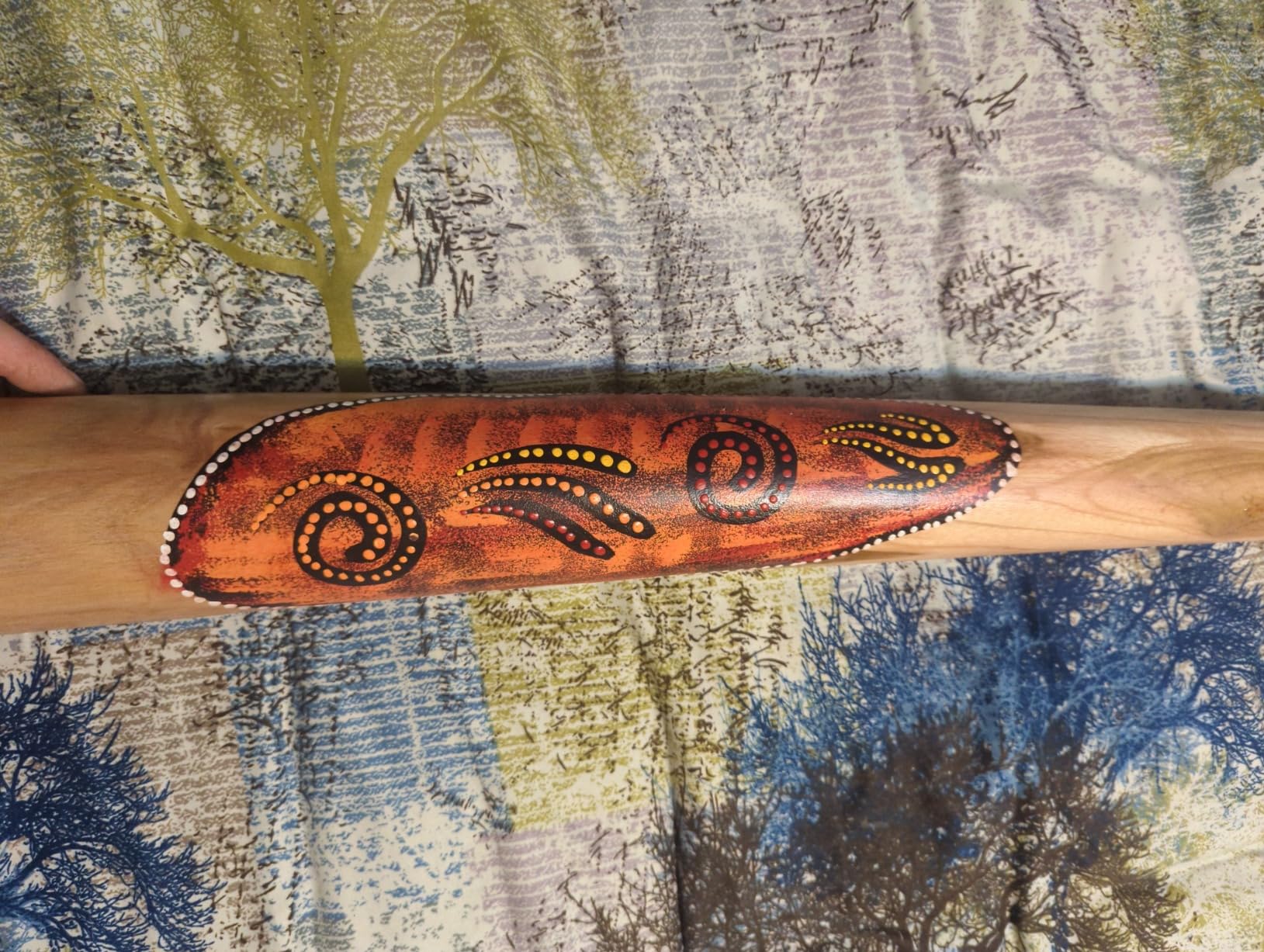 Didgeridoo Teak Wood Painted (51 inch) | Didgeridoo designed for deep drone tones and musical practice customer photo 1