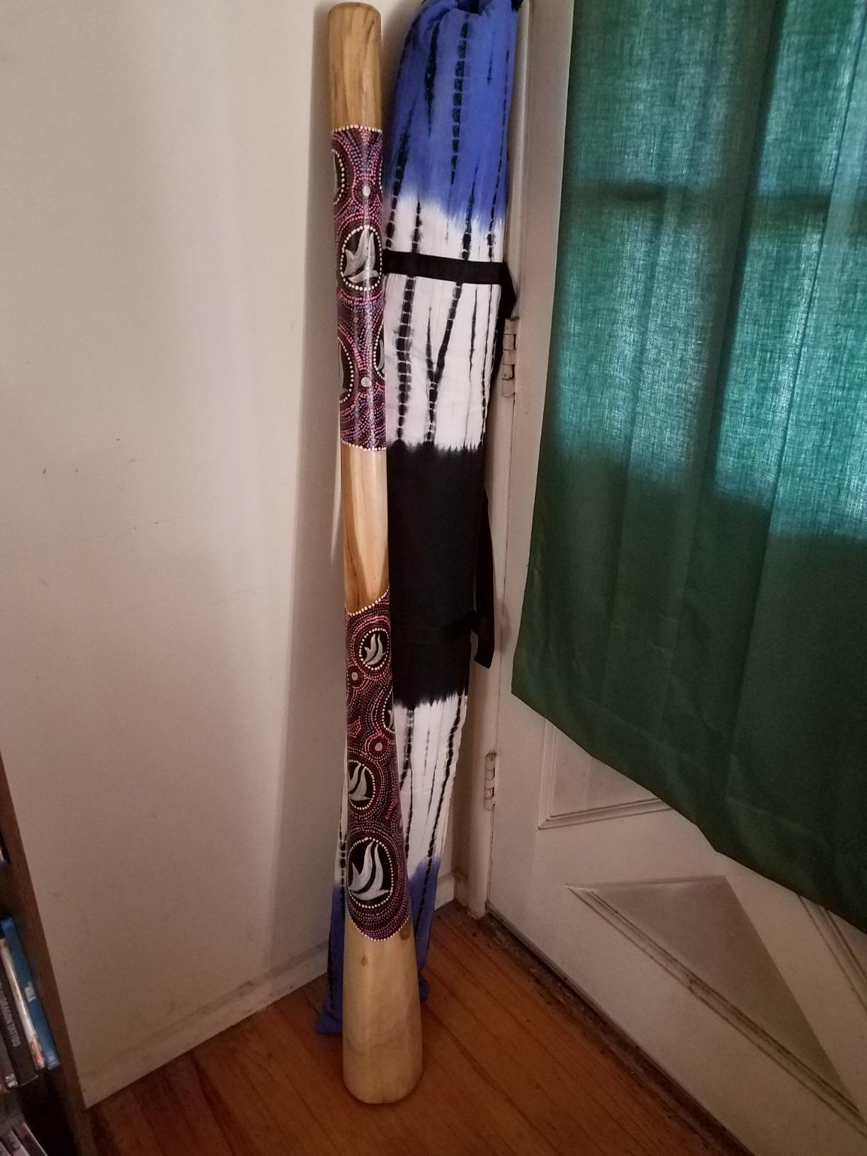 Didgeridoo Teak Wood Painted (51 inch) | Didgeridoo designed for deep drone tones and musical practice customer photo 2