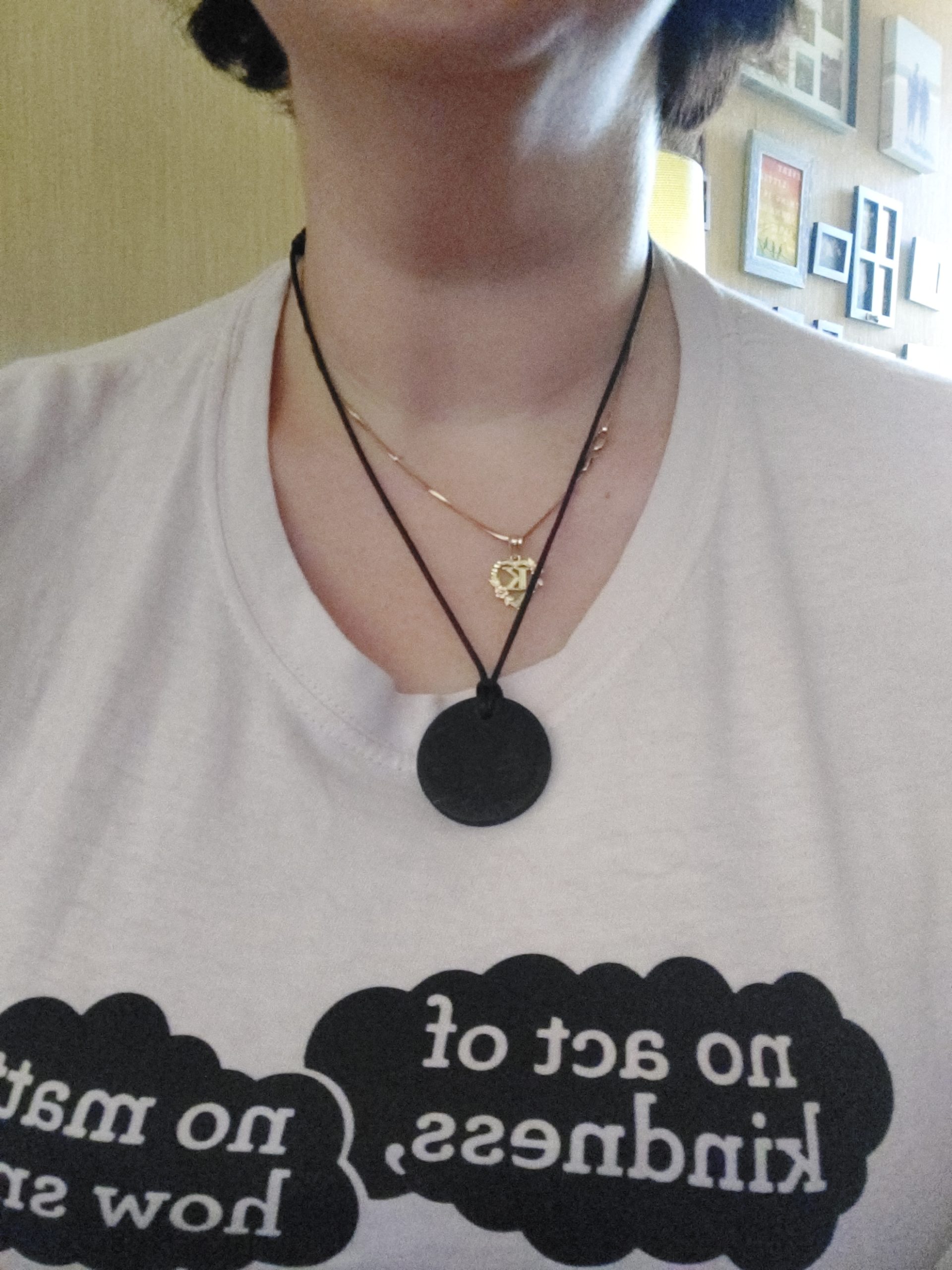 Pendant - Circle Base - Wearing this Shungite Necklace Improves and Protect Your Energy Flow - Stone from Russian Mine customer photo 1